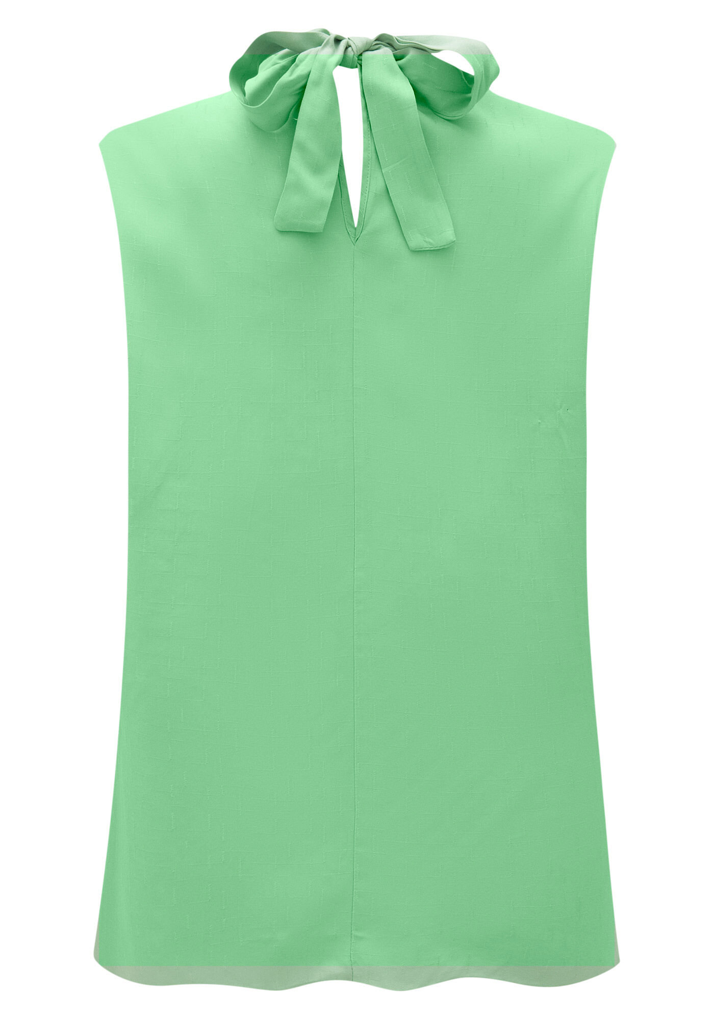 Blusa Com Recorte Frontal E Amarra&ccedil;&atilde;o Em Tecido Texturizado, VERDE SLAB, large.