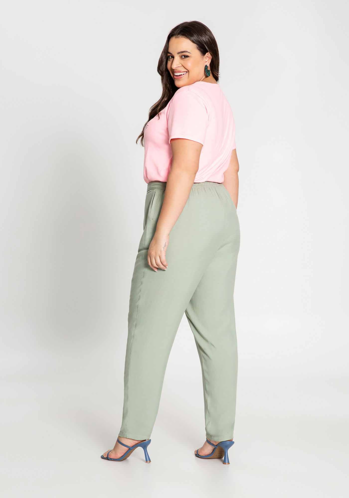 T-shirt Plus Size em Malha Estampa Celebra, ROSA FRESH NEON, large.