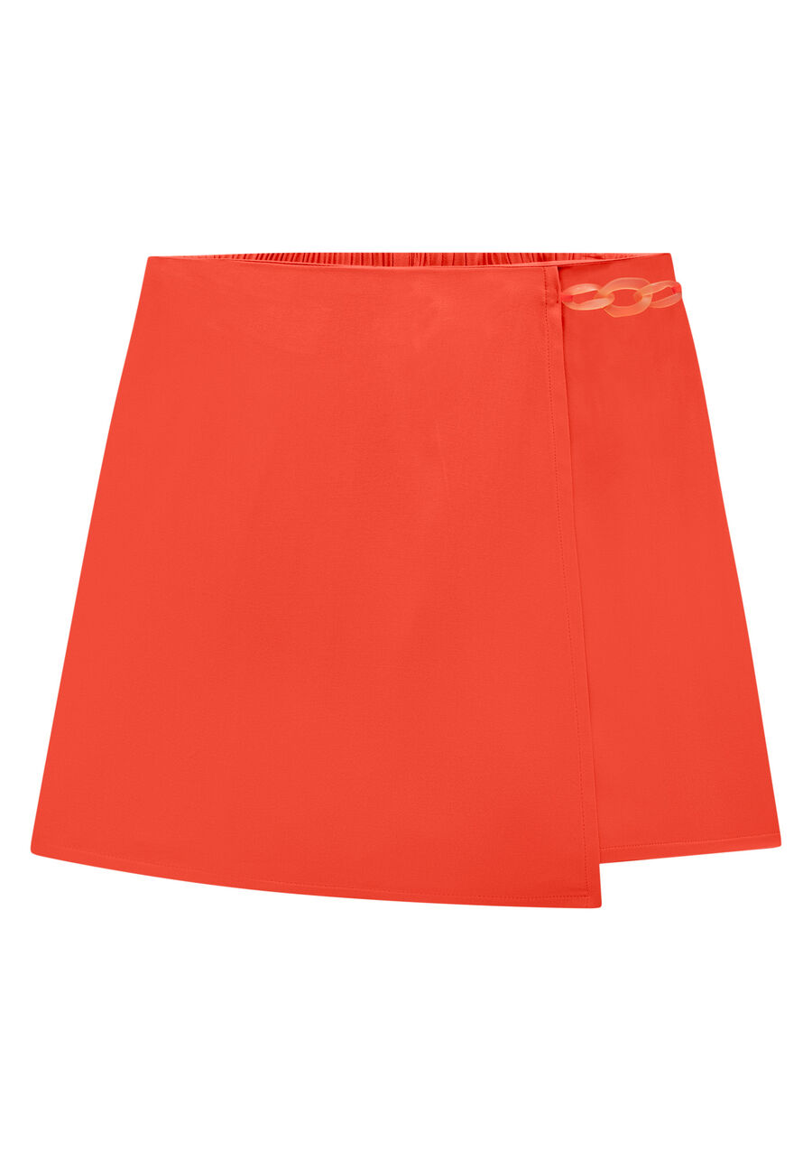 Shorts Saia em Viscose com Detalhe Cós, . Shorts Saia em Viscose com Detalhe Cós, , large.