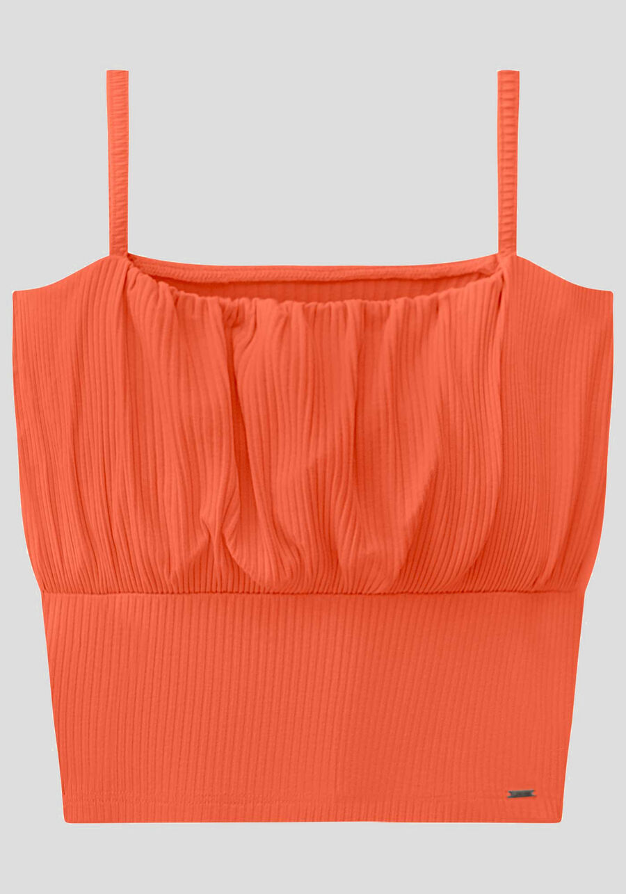 Blusa Cropped Canelada com Busto Franzido, . Blusa Cropped Canelada com Busto Franzido, , large.