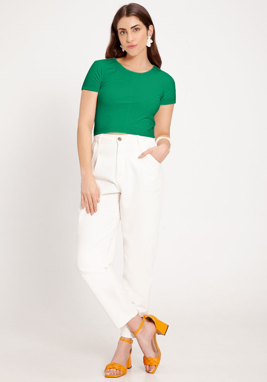 Blusa Cropped Com Recorte Frontal Em Malha Canelada, . Blusa Cropped Com Recorte Frontal Em Malha Canelada, , large.