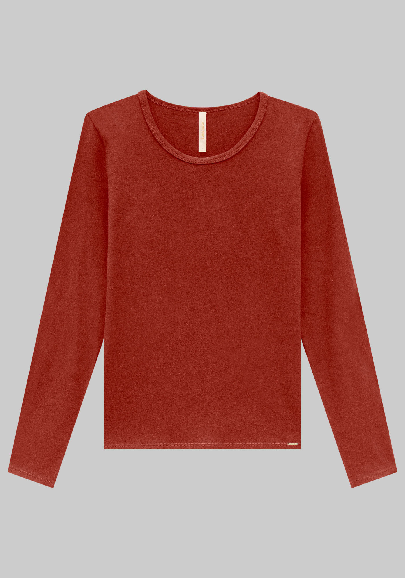 Blusa Manga Longa em Malha Cotton B&aacute;sica, , large.