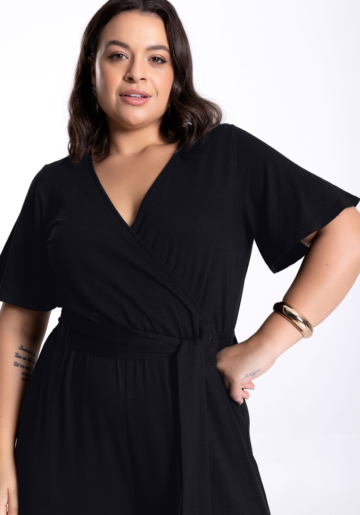 Macacão longo hotsell preto plus size