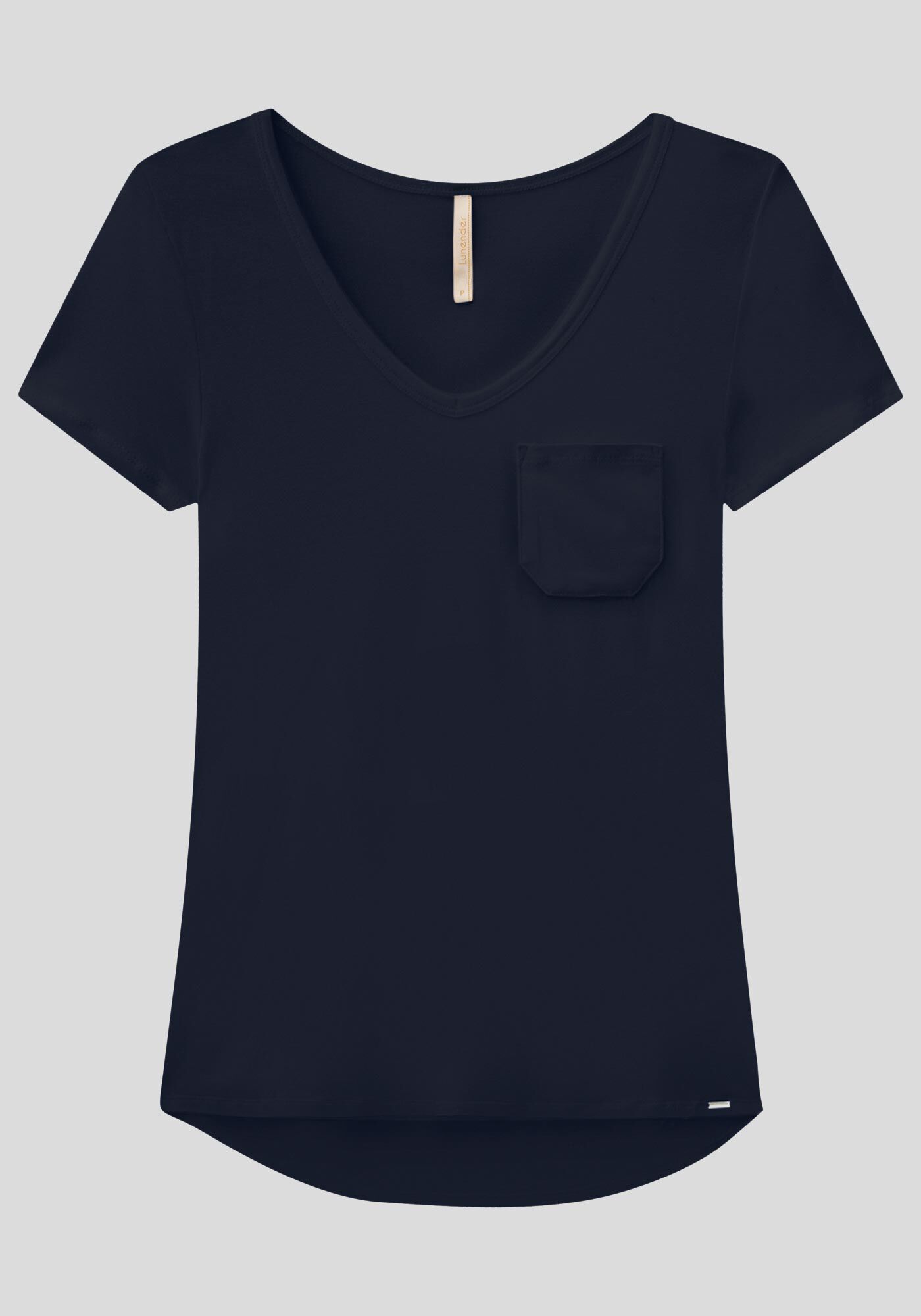 Blusa B&aacute;sica em Malha Viscose com Bolso, , large.