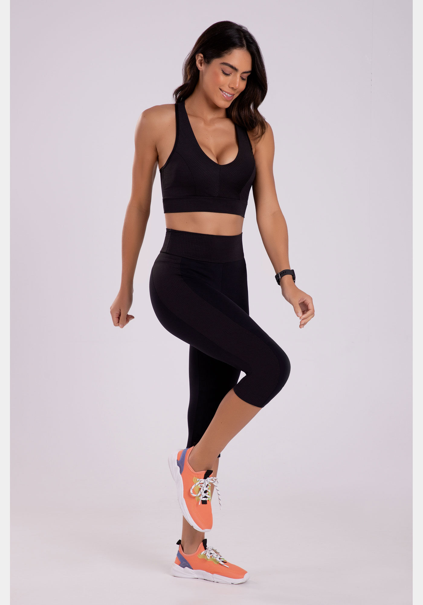 Cal&ccedil;a Cors&aacute;rio com Recorte Canelado, PRETO REATIVO, large.