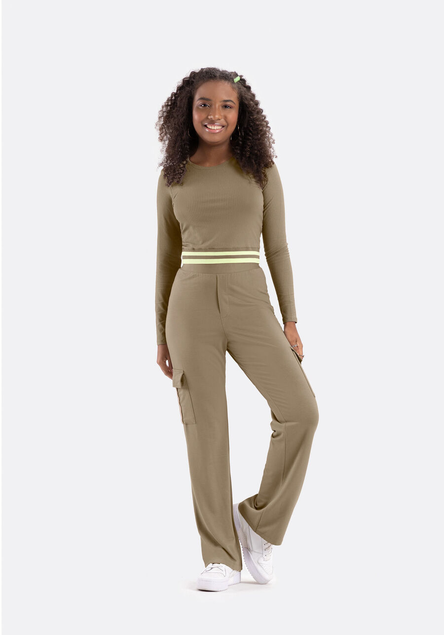 Blusa Cropped De Mangas Longas Em Malha Canelada Juvenil, . Blusa Cropped De Mangas Longas Em Malha Canelada Juvenil, , large.