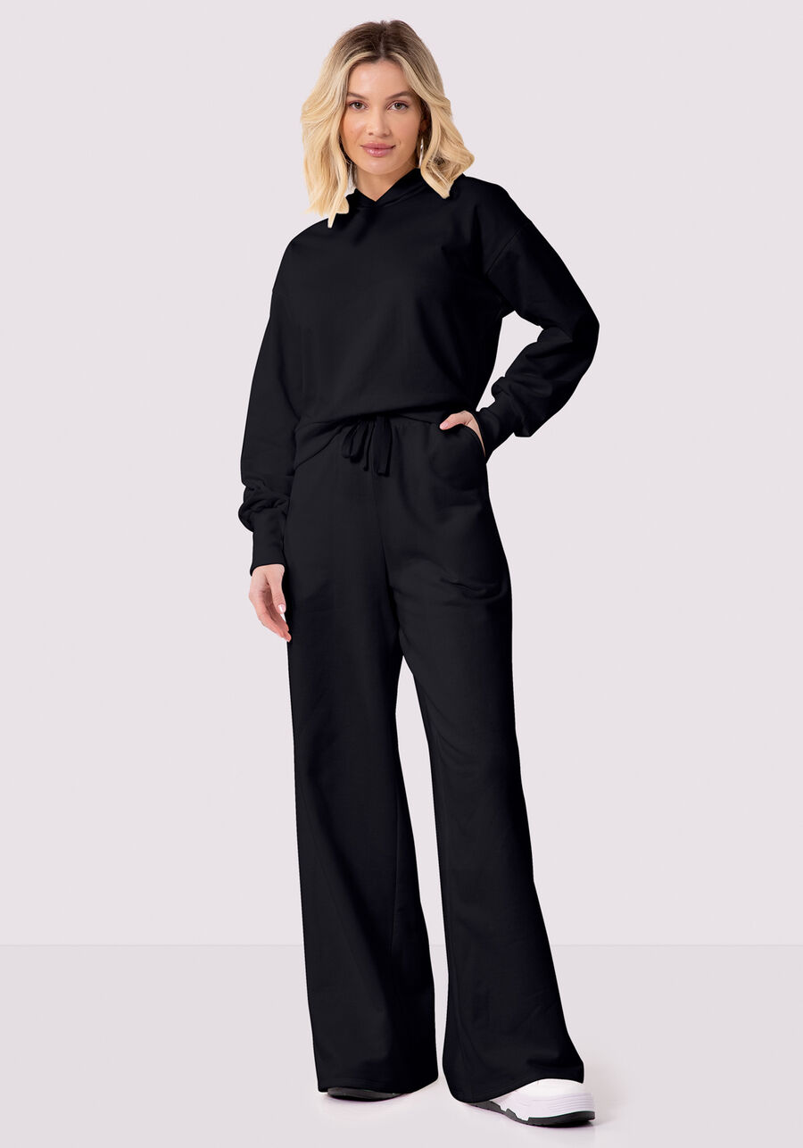 Calça Moletom Pantalona com Básica, . Calça Moletom Pantalona com Básica, , large.