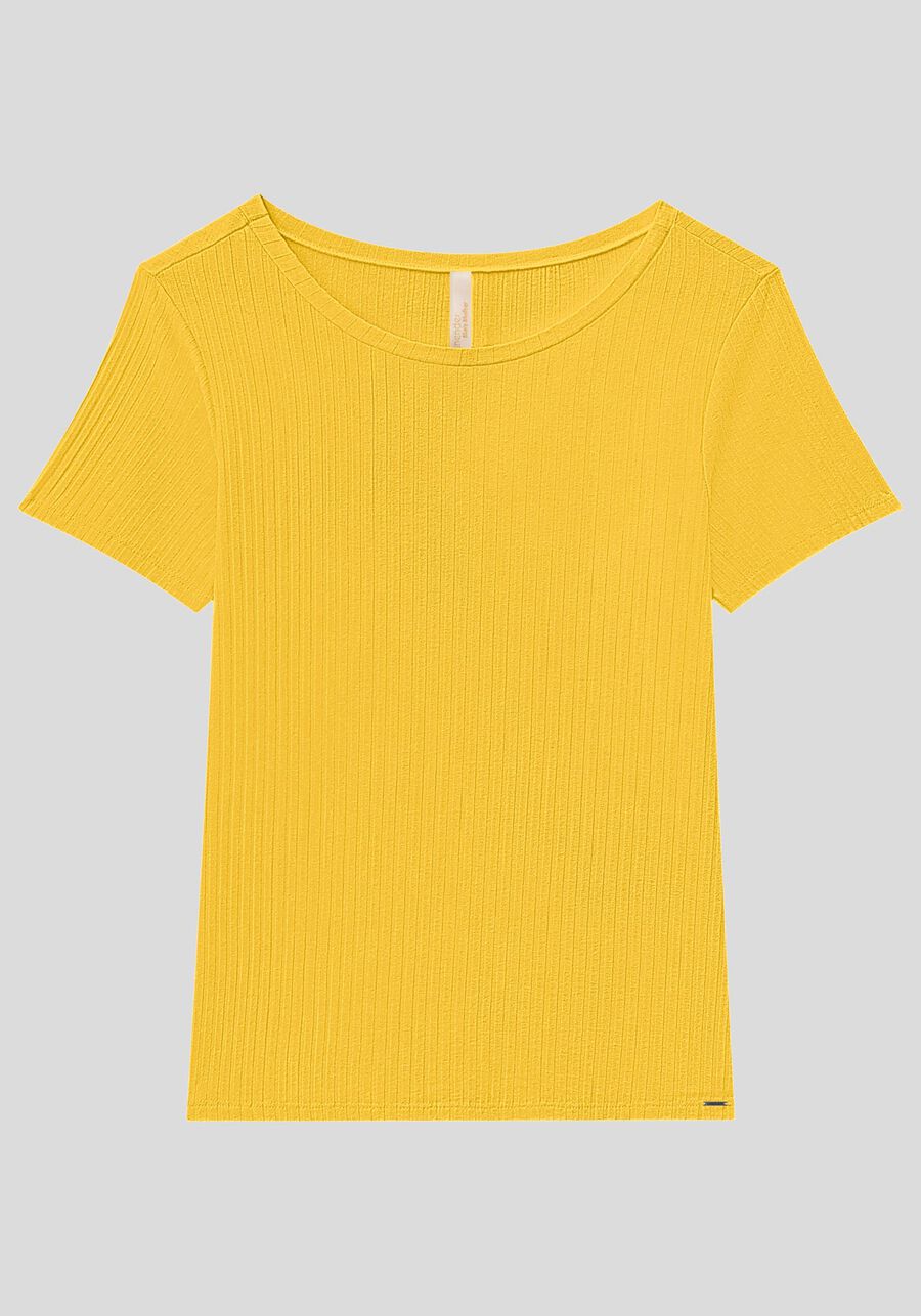 Blusa De Mangas Curtas Em Malha Canelada De Viscose, . Blusa De Mangas Curtas Em Malha Canelada De Viscose, , large.