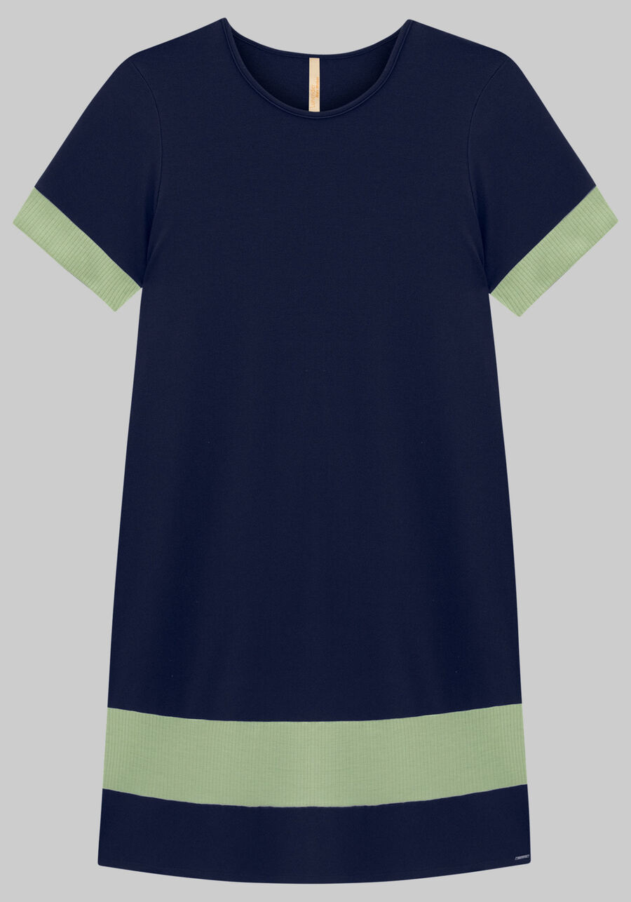 Vestido Curto Plus Size em Malha com Recortes, . Vestido Curto Plus Size em Malha com Recortes, , large.