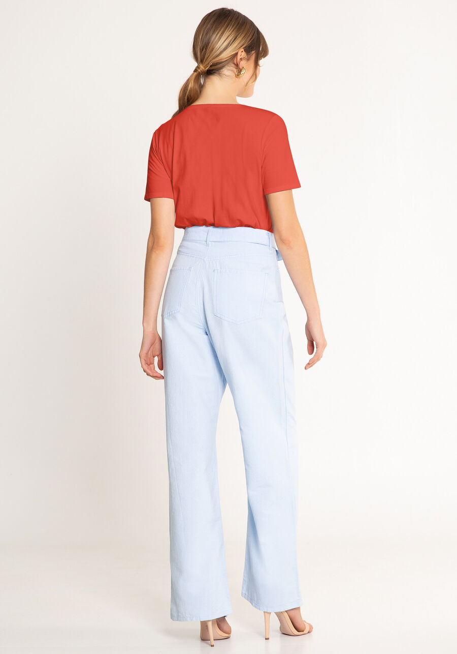 Blusa Básica Lisa De Mangas Curtas Em Malha De Viscose, . Blusa Básica Lisa De Mangas Curtas Em Malha De Viscose, , large.