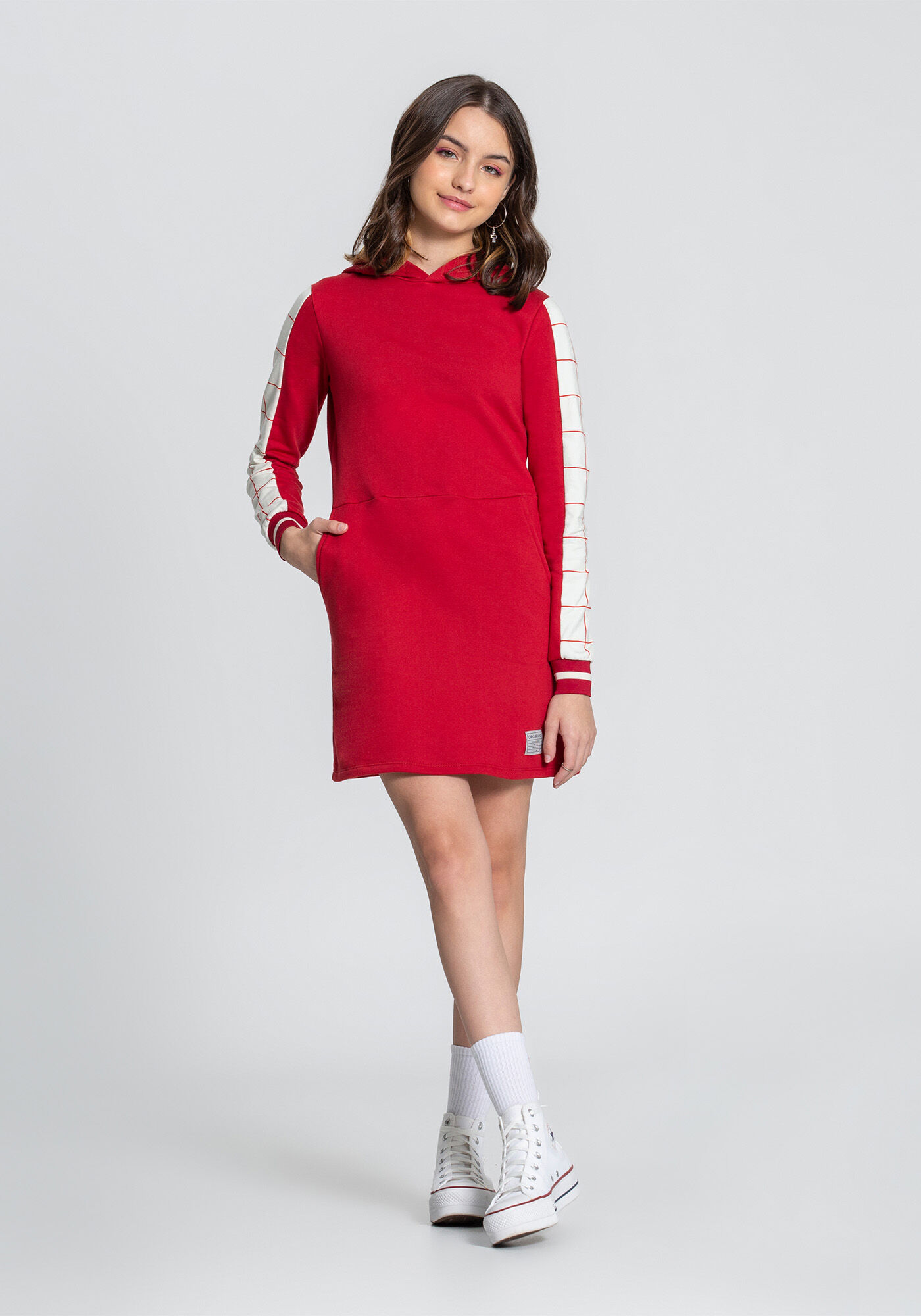 Vestido capuz moletom discount