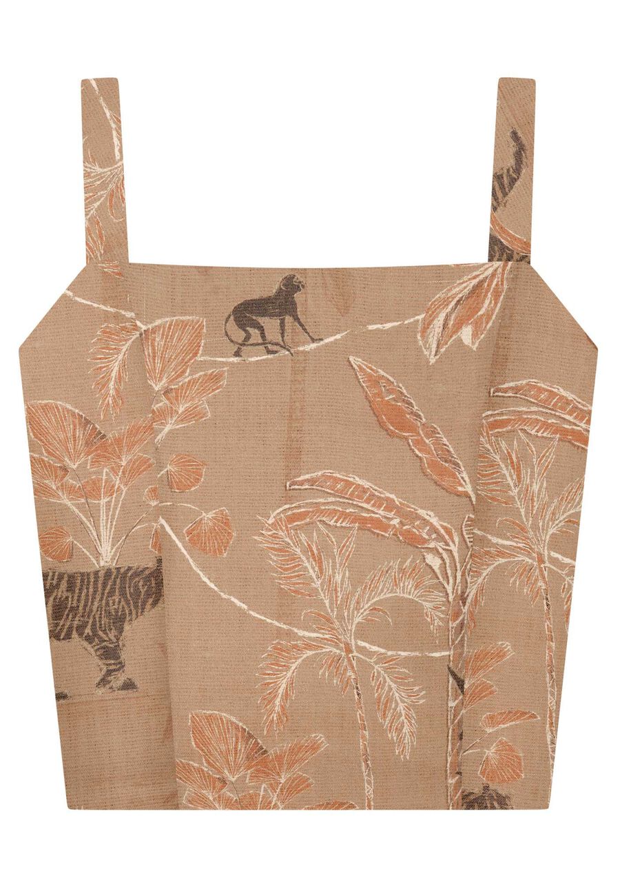 Blusa Cropped em Viscose com Decote Reto, . Blusa Cropped em Viscose com Decote Reto, , large.