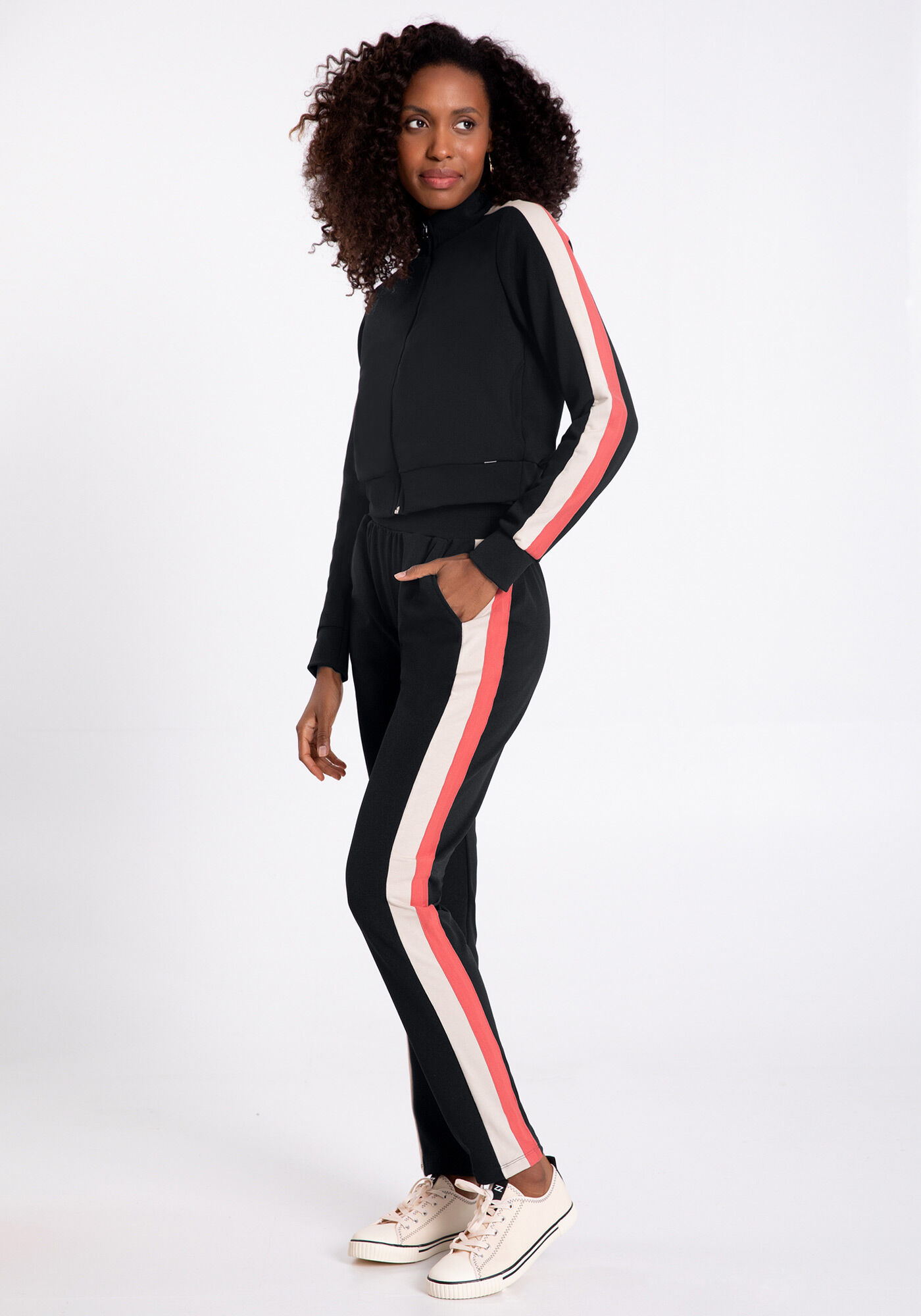 Calca canelada com listras new arrivals