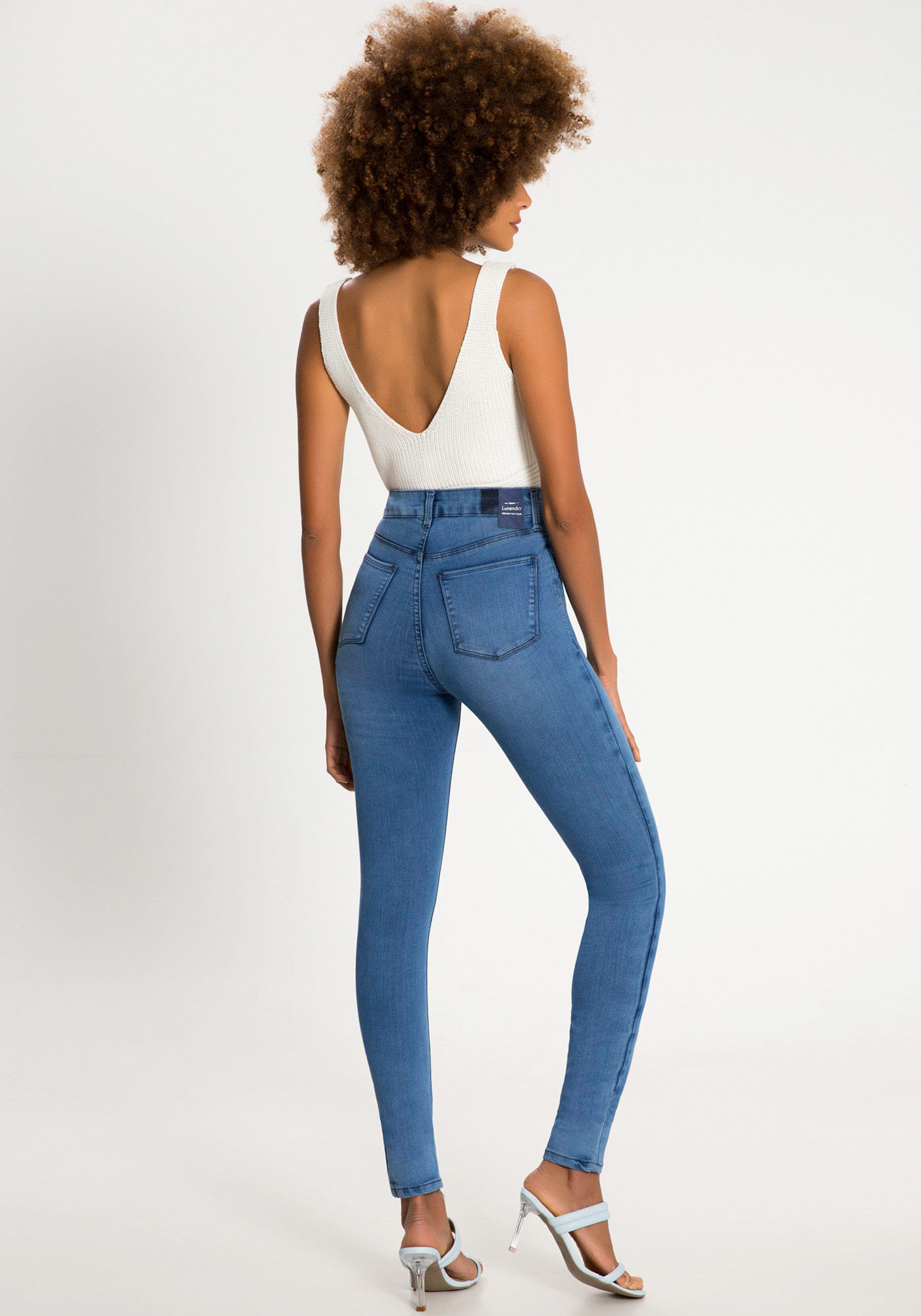 Calça de cintura alta jeans new arrivals