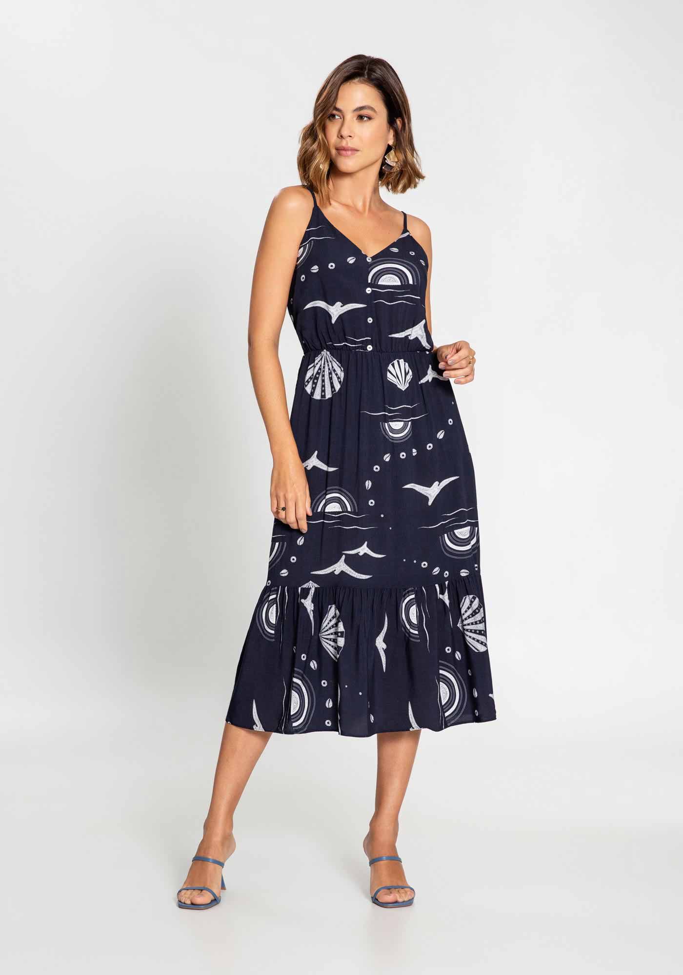 Vestido Midi Rayon Estampado, , large.