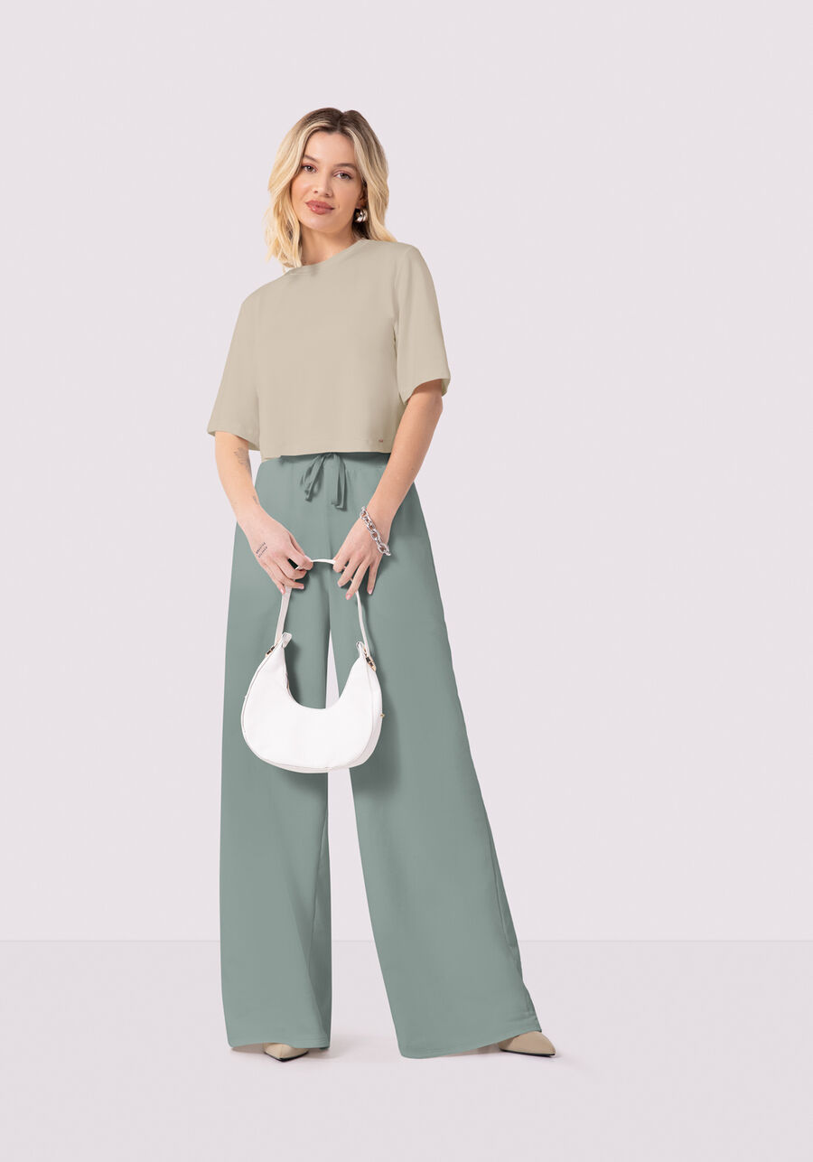 Calça Moletom Pantalona com Básica, . Calça Moletom Pantalona com Básica, , large.