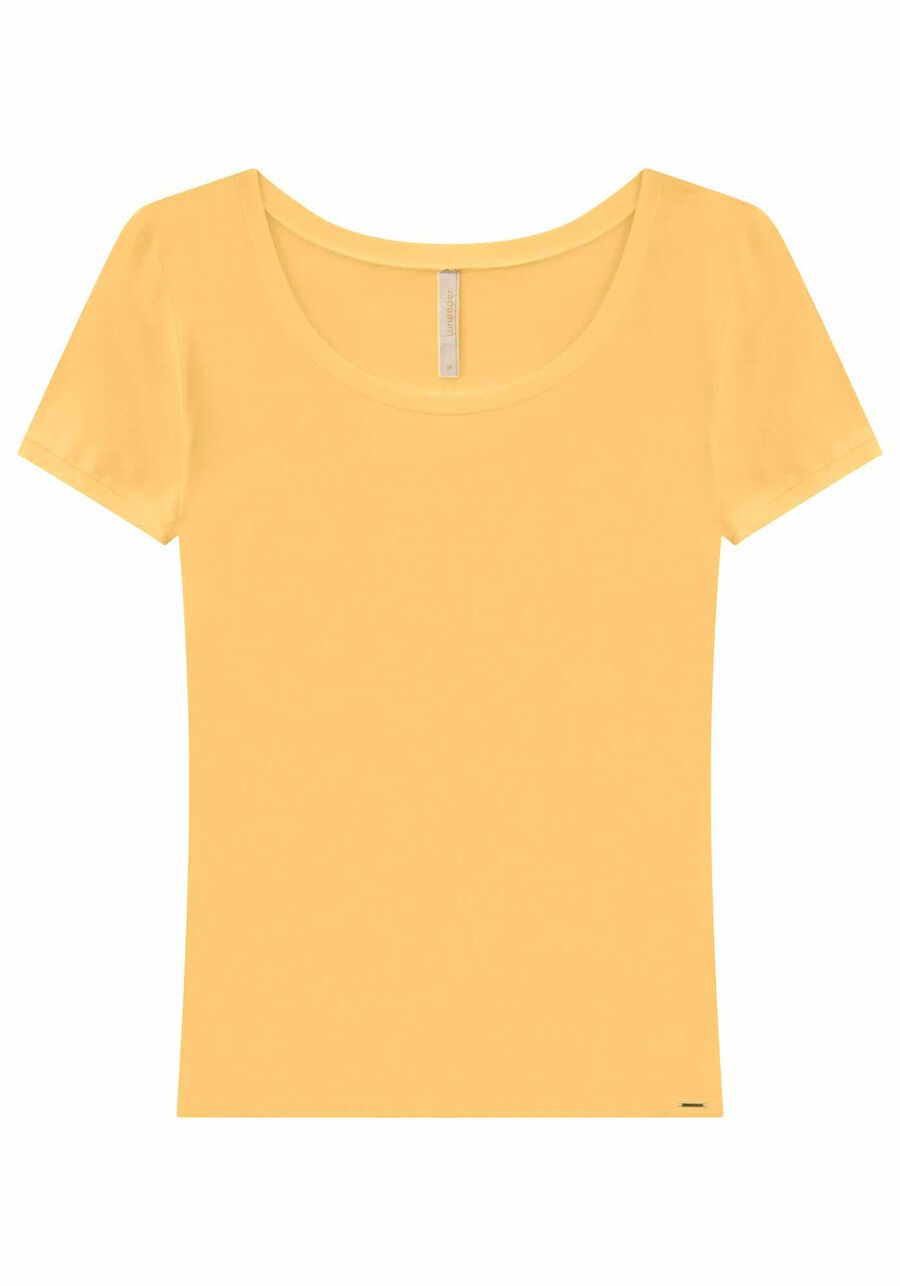 Blusa Básica Lisa De Mangas Curtas Em Malha De Viscose, . Blusa Básica Lisa De Mangas Curtas Em Malha De Viscose, , large.