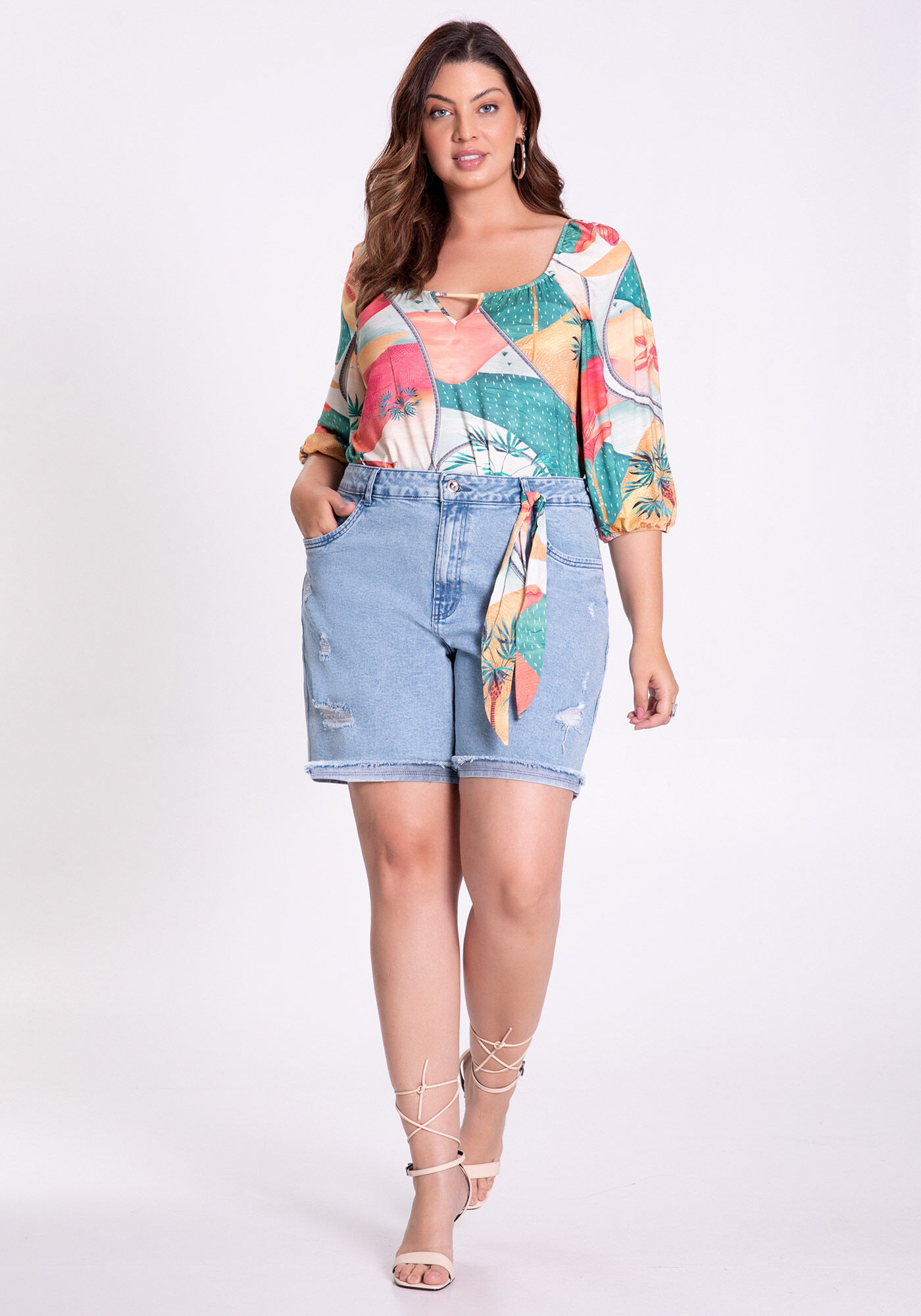 Shorts jeans boyfriend deals desfiado
