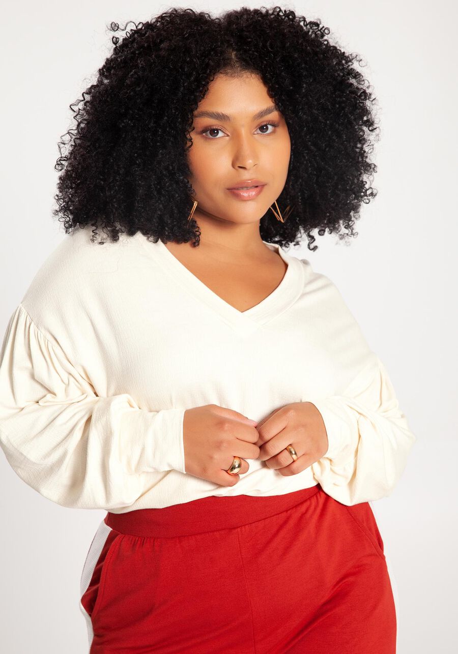 Blusa Plus Size em Malha com Comprimento Mullet, . Blusa Plus Size em Malha com Comprimento Mullet, , large.