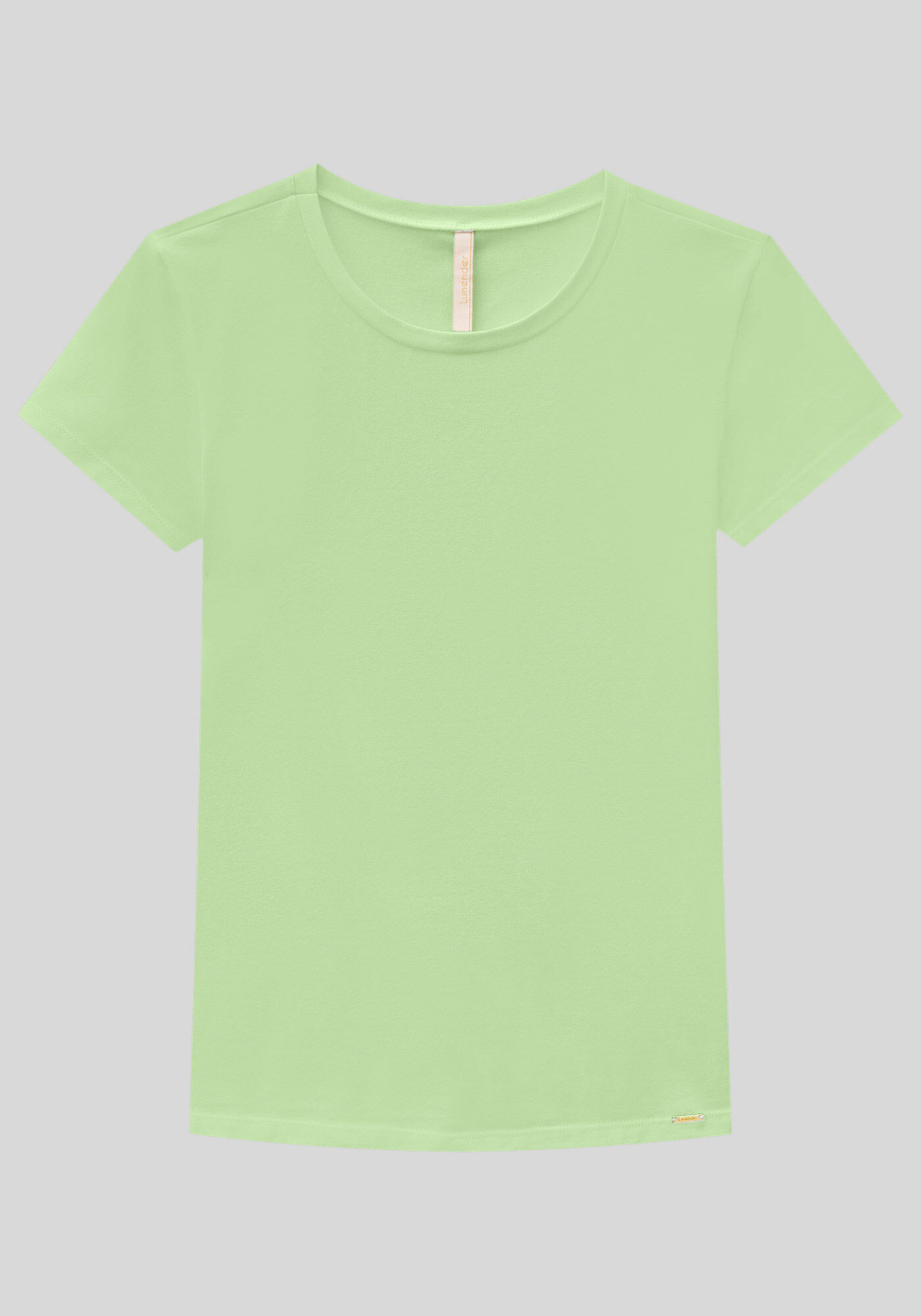 Blusa B&aacute;sica de Mangas Curtas Em Malha De Algod&atilde;o E Elastano, , large.