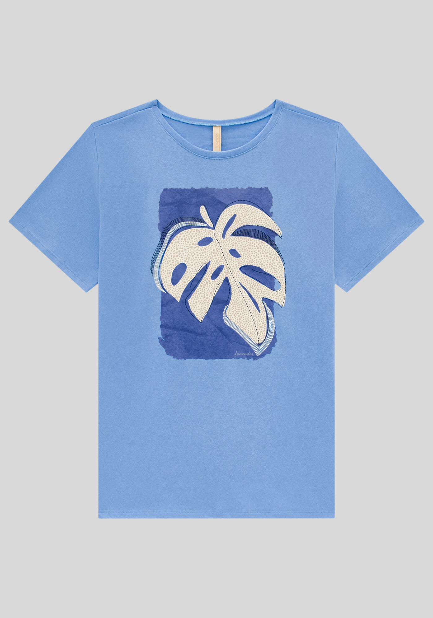 T-shirt em Malha com Estampa Costela-de-Ad&atilde;o, , large.