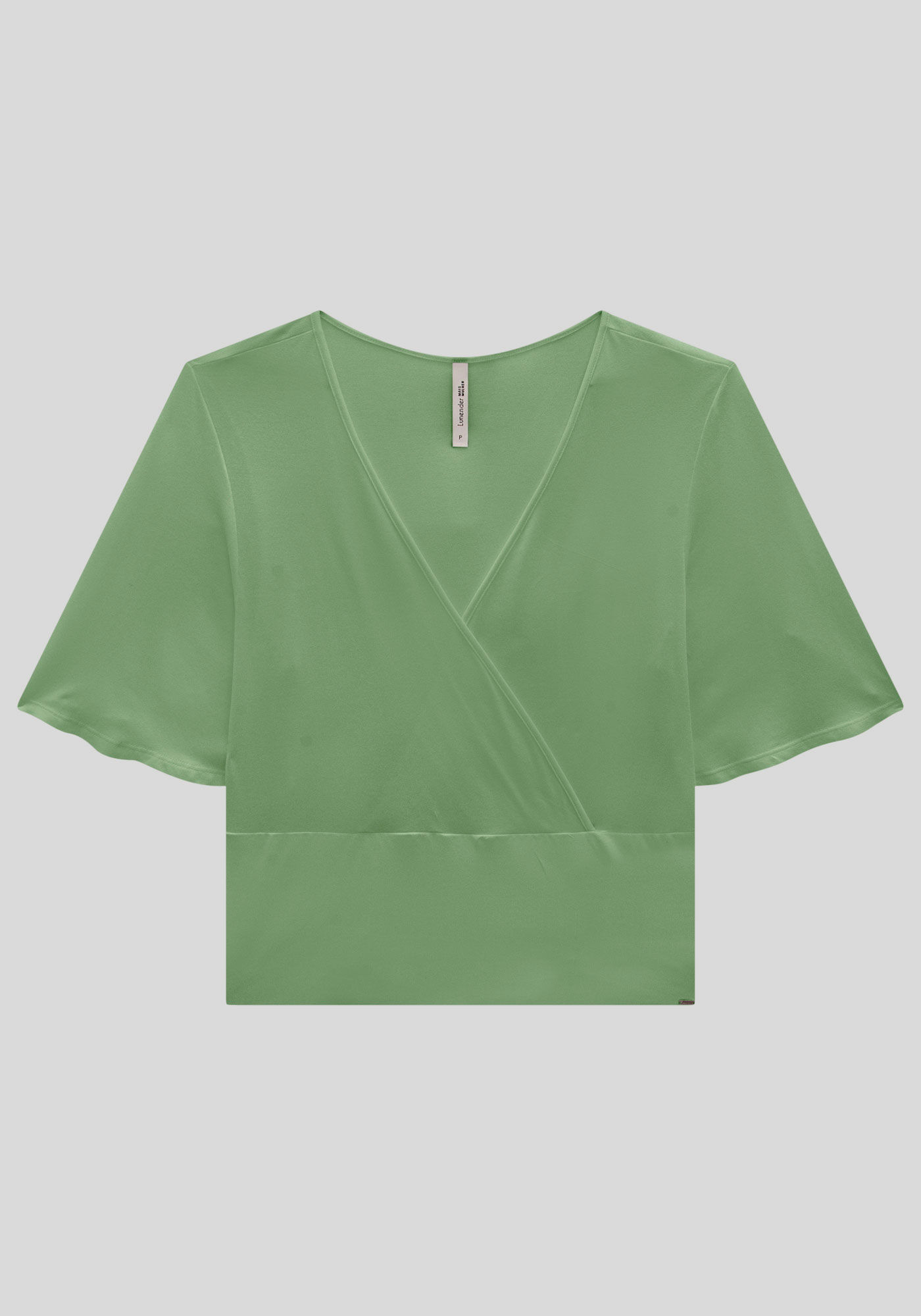 Blusa Plus Size em Malha com Decote Transpassado, , large.