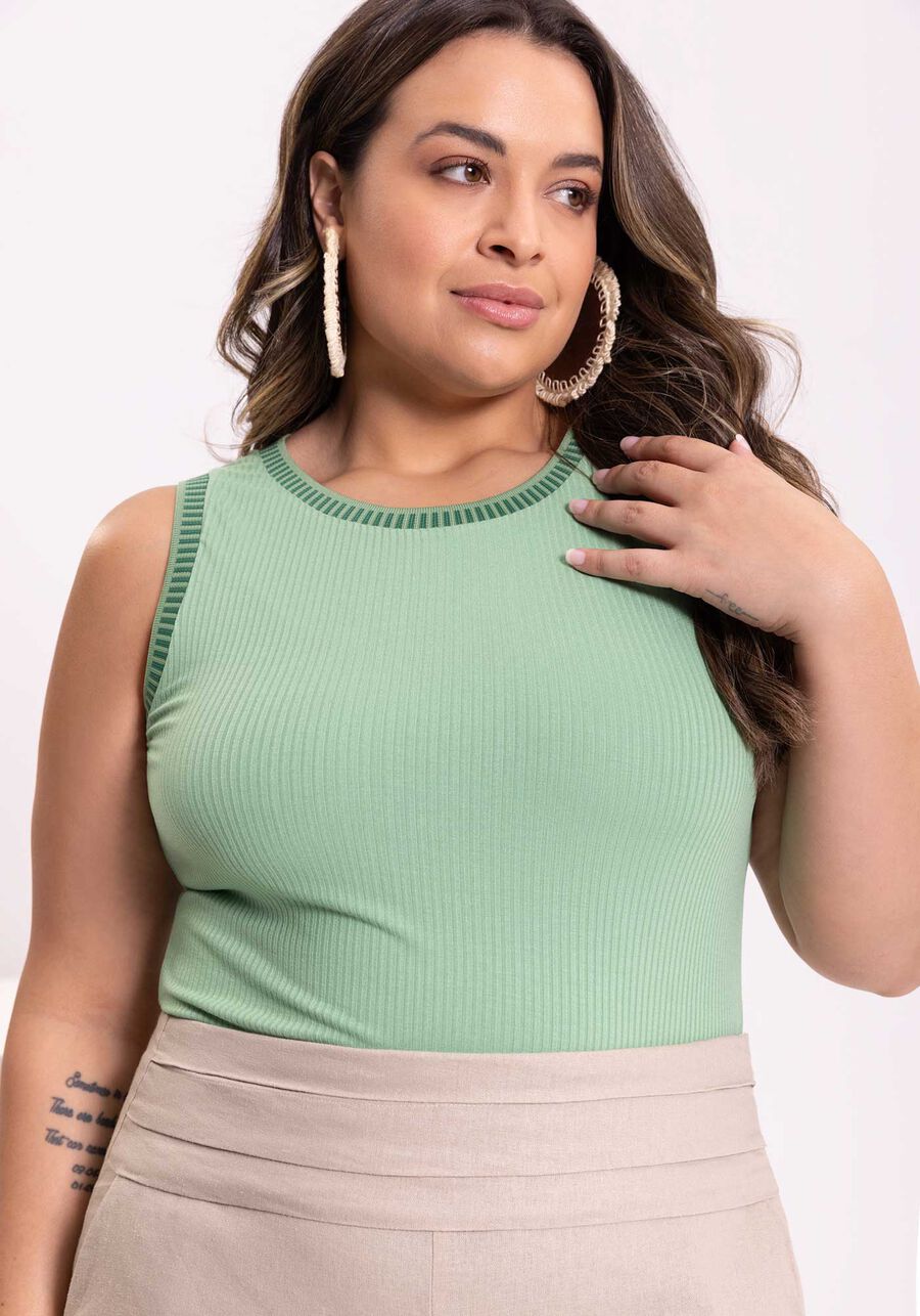 Blusa Regata Com Gola Redonda E Retilínea Em Malha Canelada, . Blusa Regata Com Gola Redonda E Retilínea Em Malha Canelada, , large.