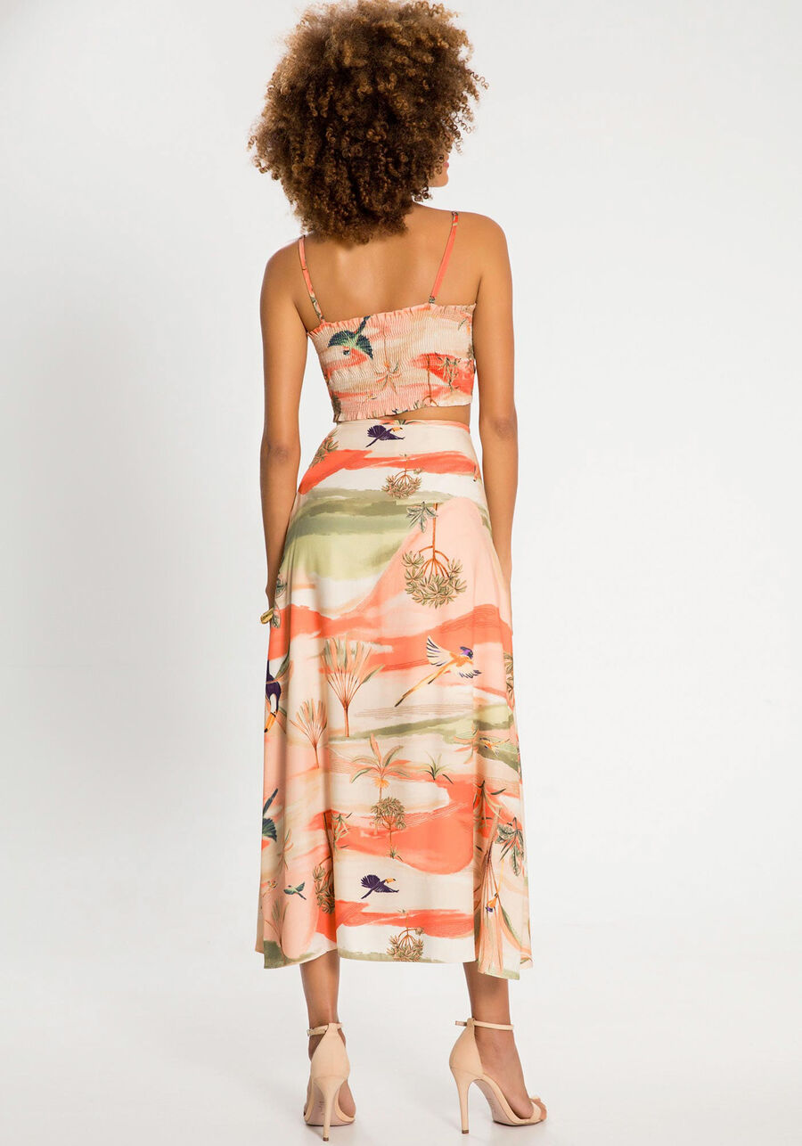 Saia Midi em Viscose Transpassada, . Saia Midi em Viscose Transpassada, , large.