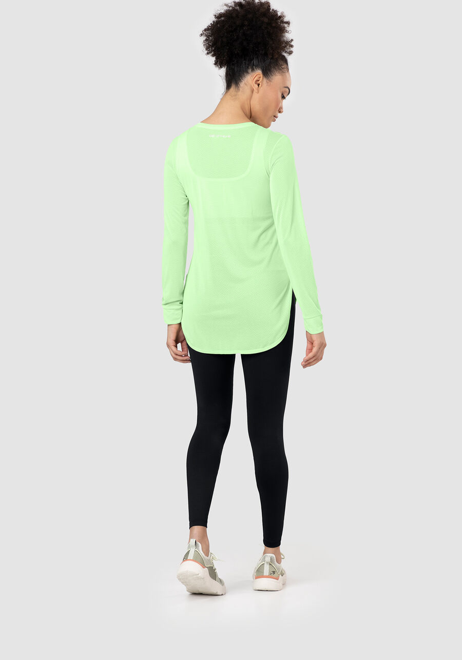 Blusa Manga Longa com Decote V, VERDE NOW, large.