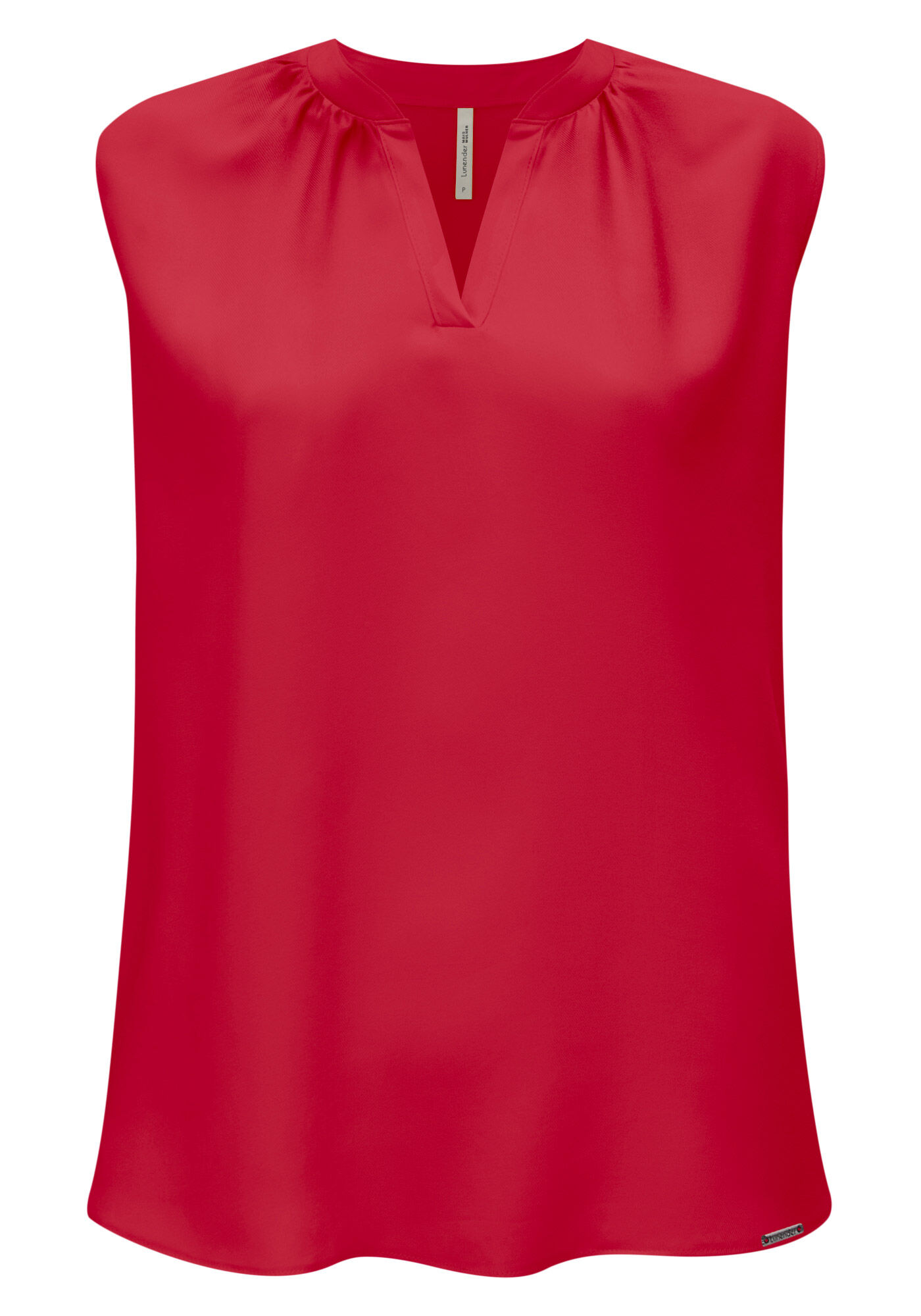 Blusa Com Decote Em V E Gola Drapeada Em Viscose Respons&aacute;vel, , large.