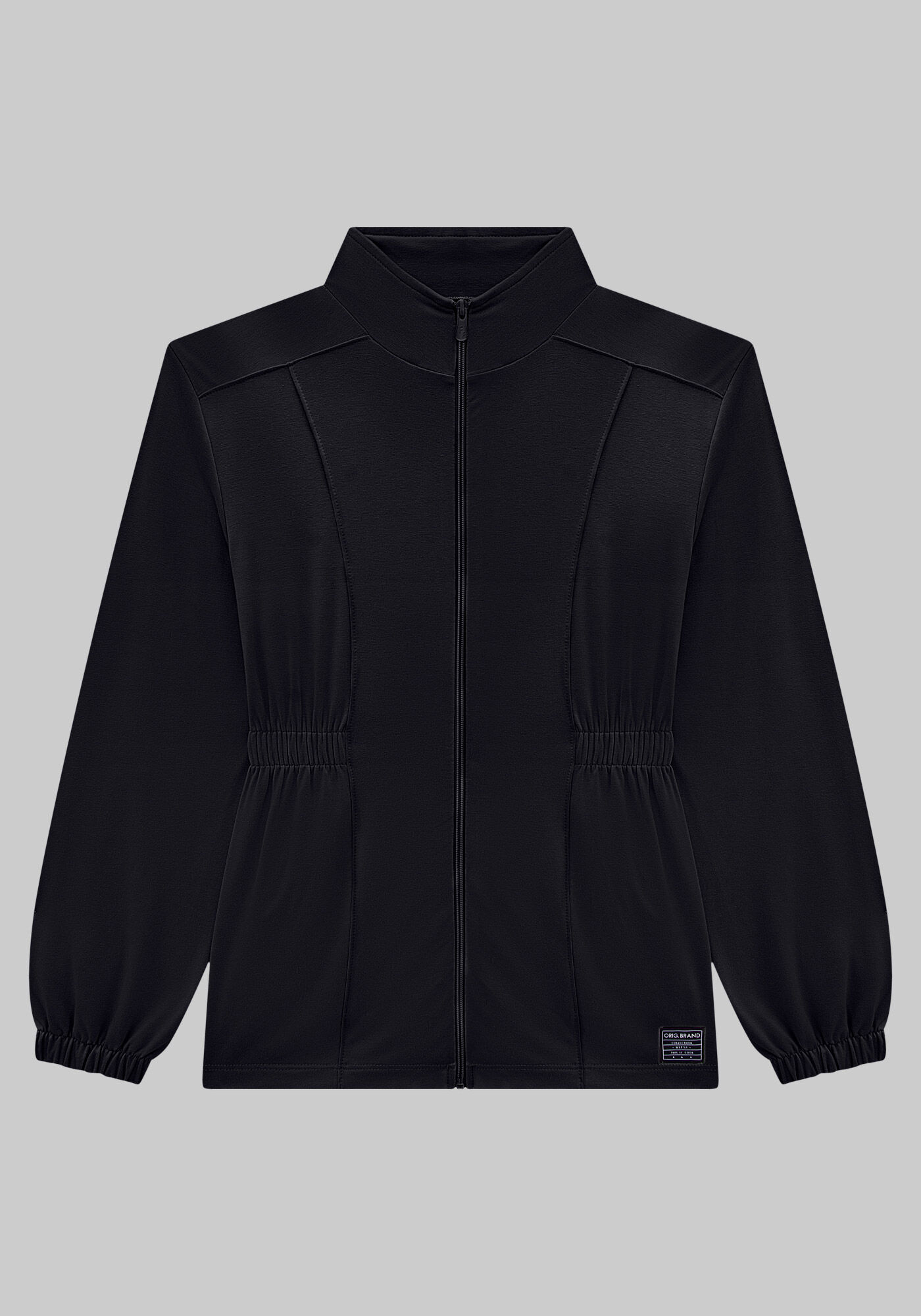 Jaqueta Parka Juvenil em Moletom com El&aacute;stico, , large.