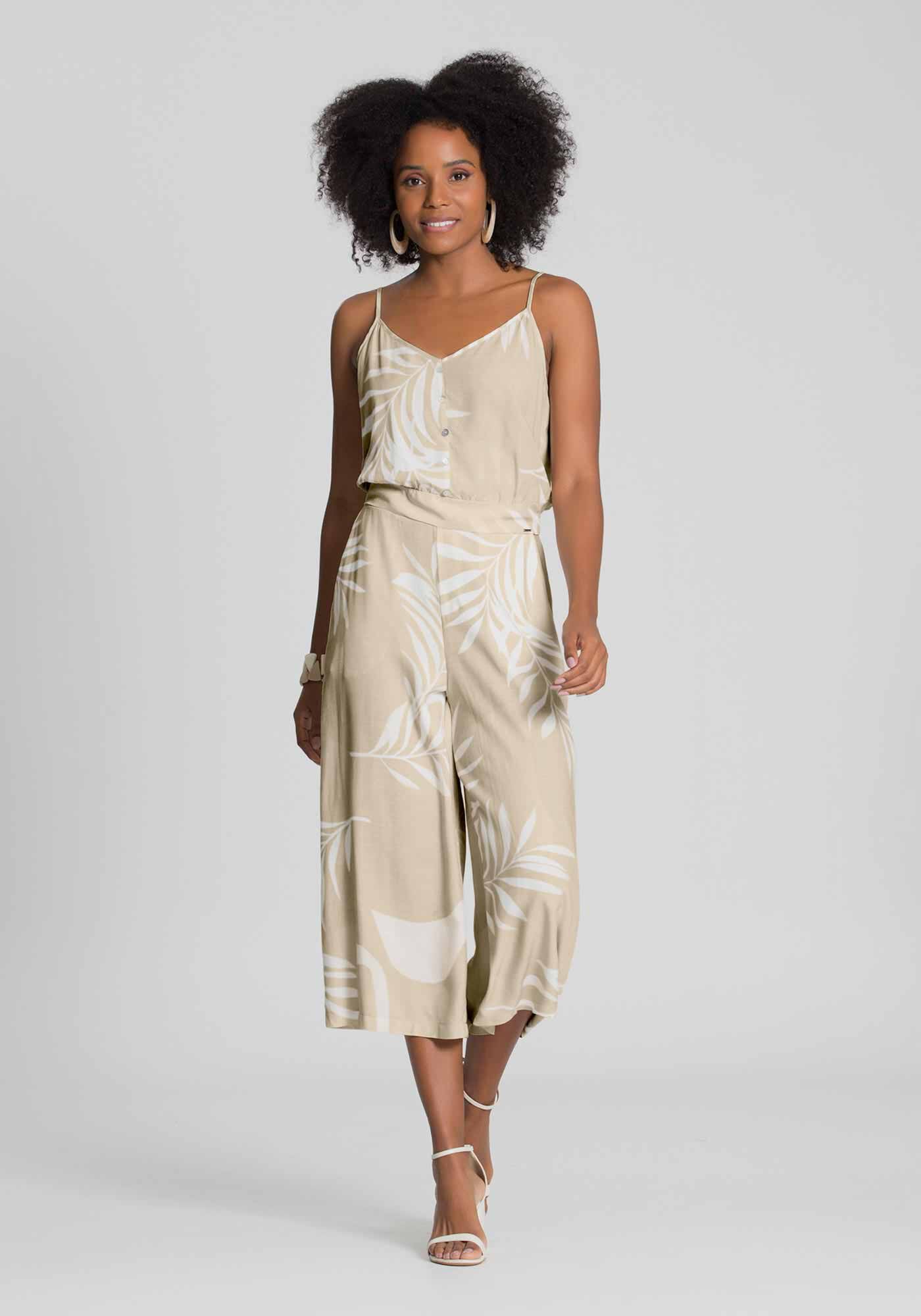 Blusa Cropped Rayon Bali com Bot&otilde;es, BEGE ATACAMA, large.