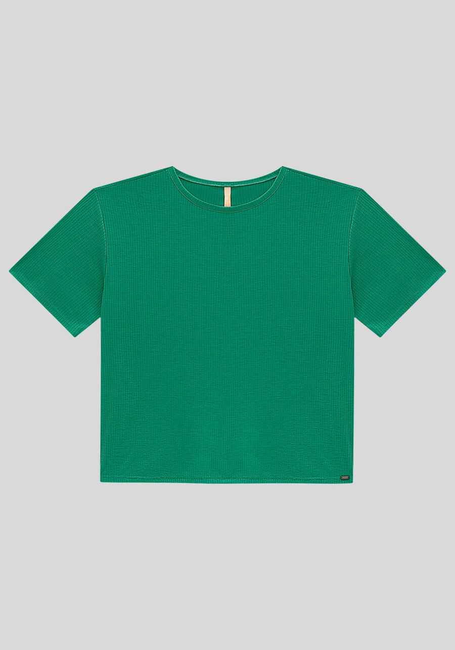 Blusa Plus Size Canelada Básica com Manga Curta, . Blusa Plus Size Canelada Básica com Manga Curta, , large.