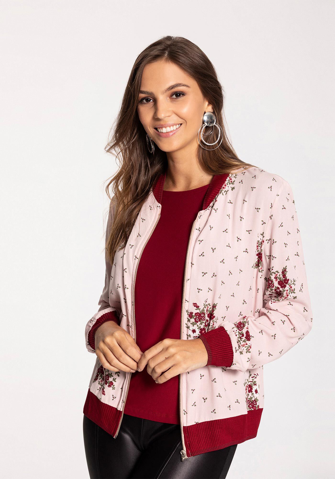 Jaqueta Bomber Tecido Rayon Bali
