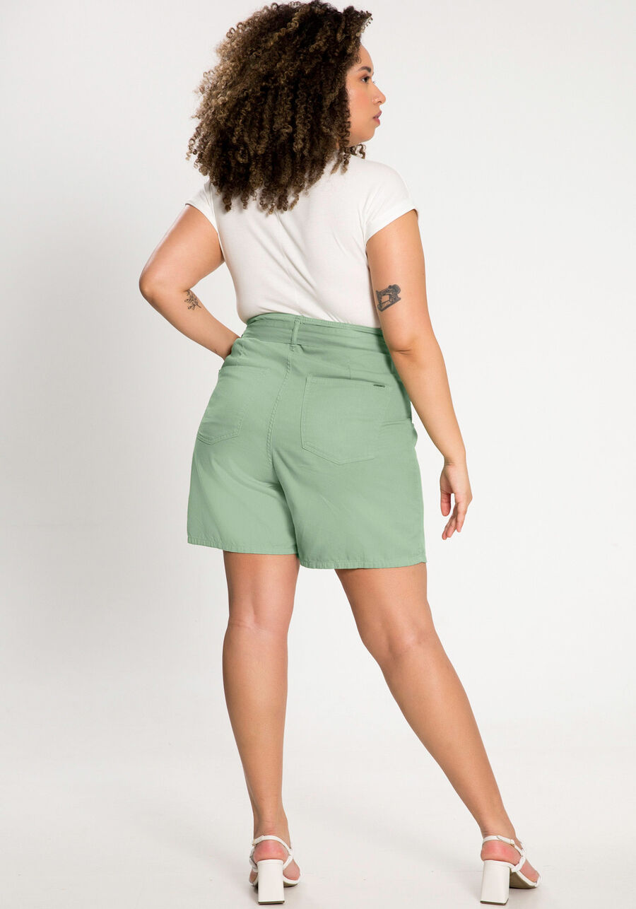 Shorts Sarja Plus Size Clochard com Cinto, . Shorts Sarja Plus Size Clochard com Cinto, , large.