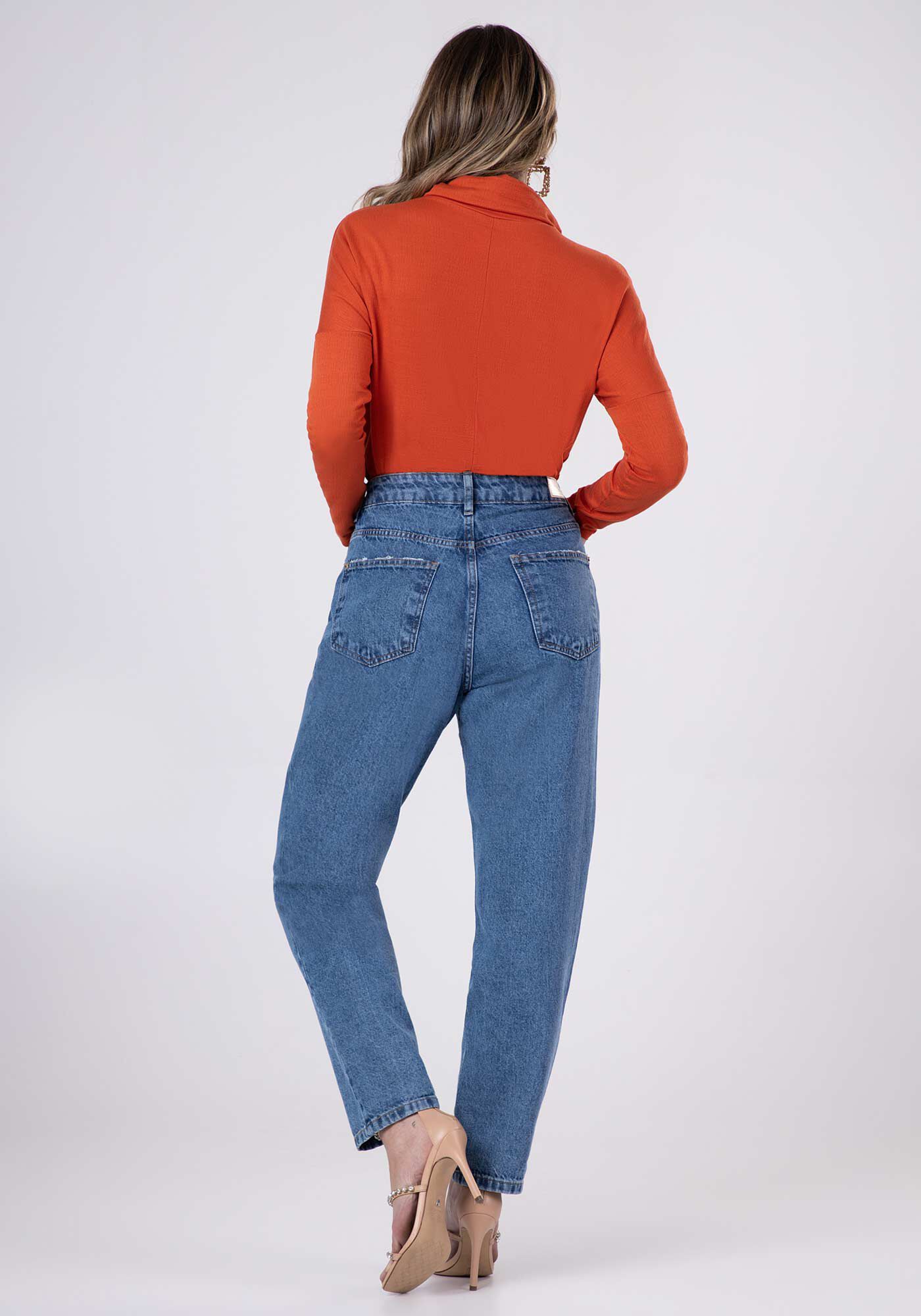 Calça chapa barriga muito mais jeans 2025