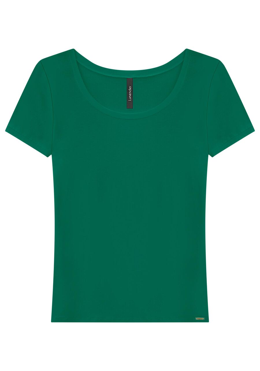 Blusa Básica Lisa De Mangas Curtas Em Malha De Viscose, . Blusa Básica Lisa De Mangas Curtas Em Malha De Viscose, , large.