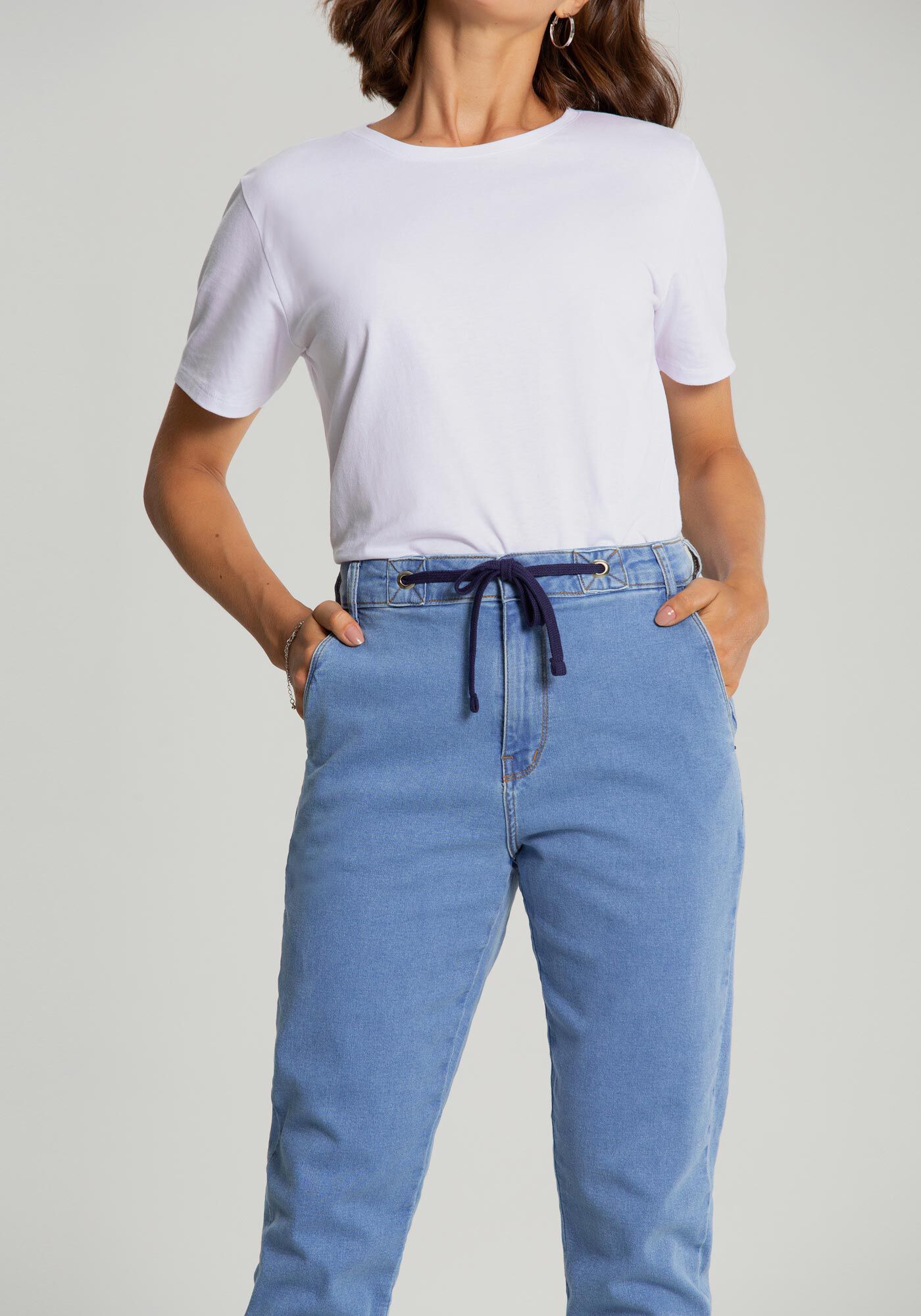 Calça feminina com cadarço online