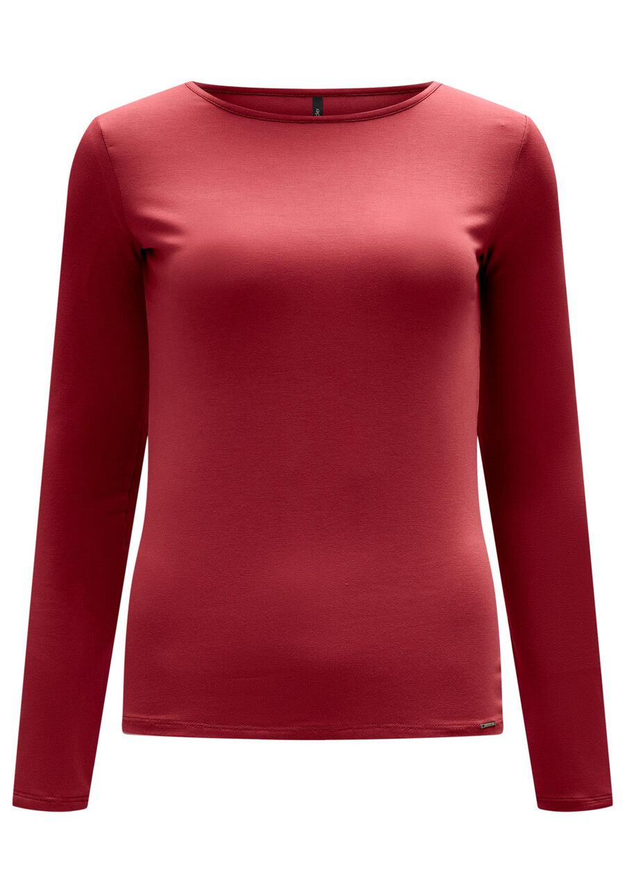 Blusa Básica De Mangas Longas Em Malha Com Elastano, . Blusa Básica De Mangas Longas Em Malha Com Elastano, , large.