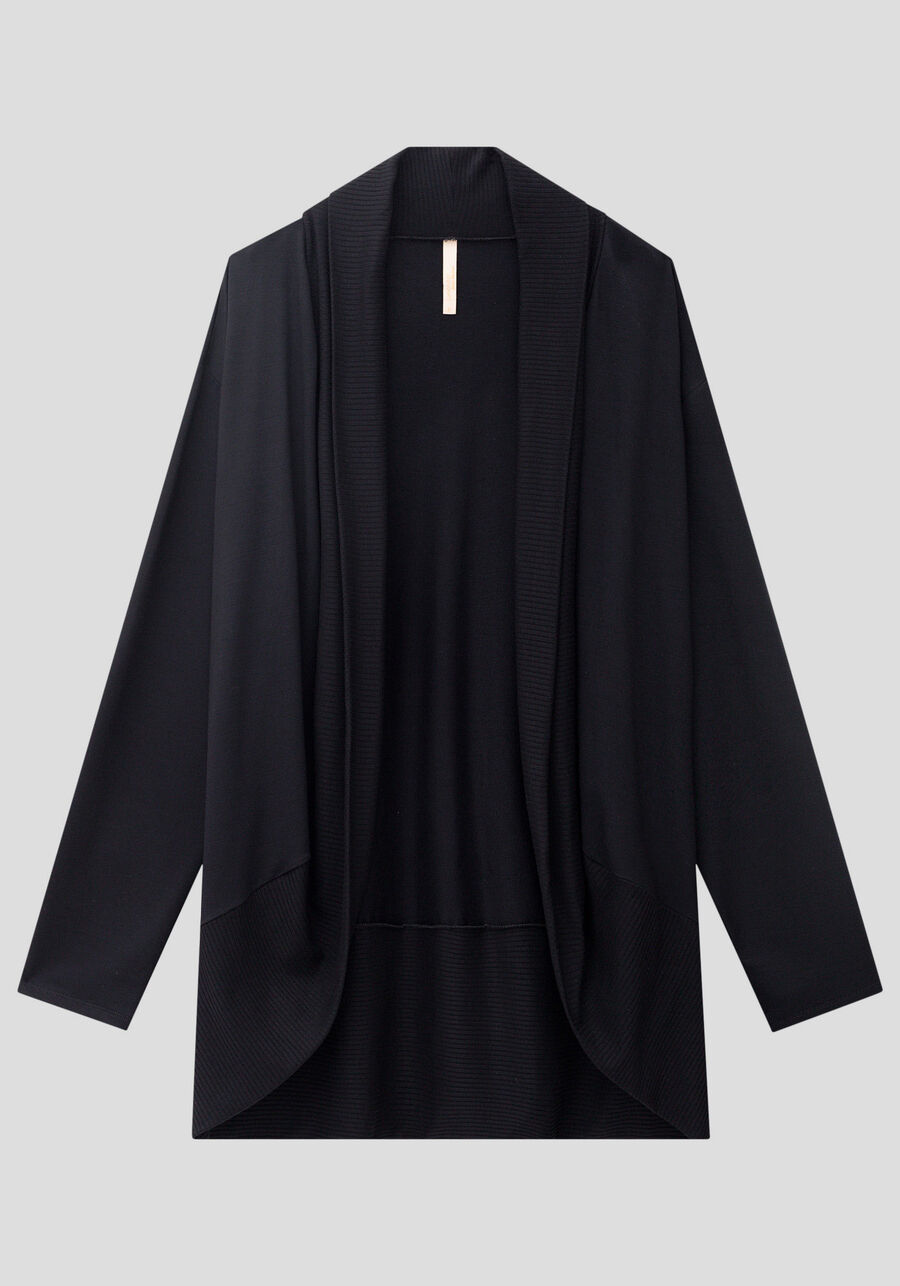 Cardigan Plus Size em Moletom Alongado, . Cardigan Plus Size em Moletom Alongado, , large.