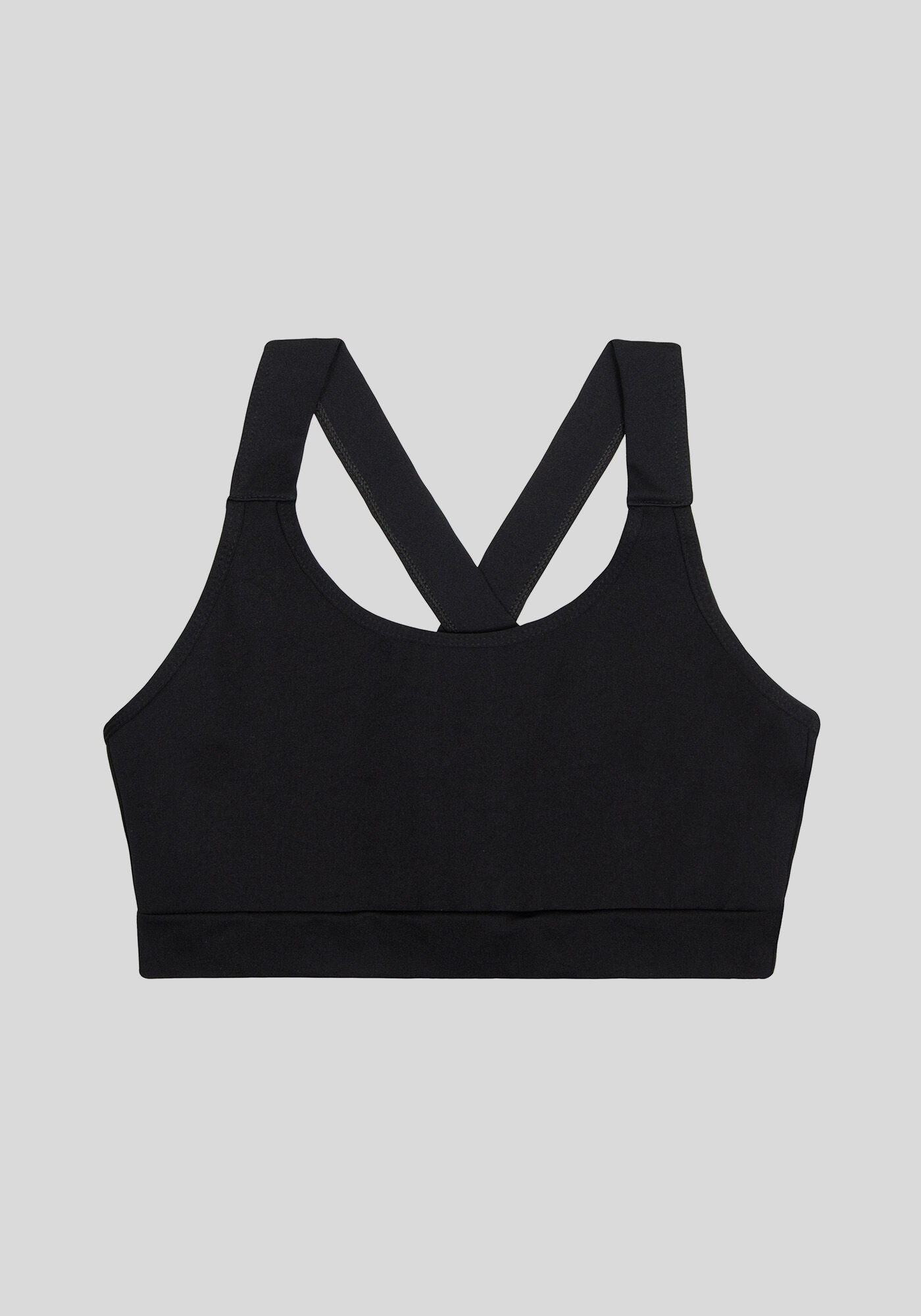 Top Com Bojo Fixo E Prote&ccedil;&atilde;o UV Em Malha De Poliamida, PRETO REATIVO, large.