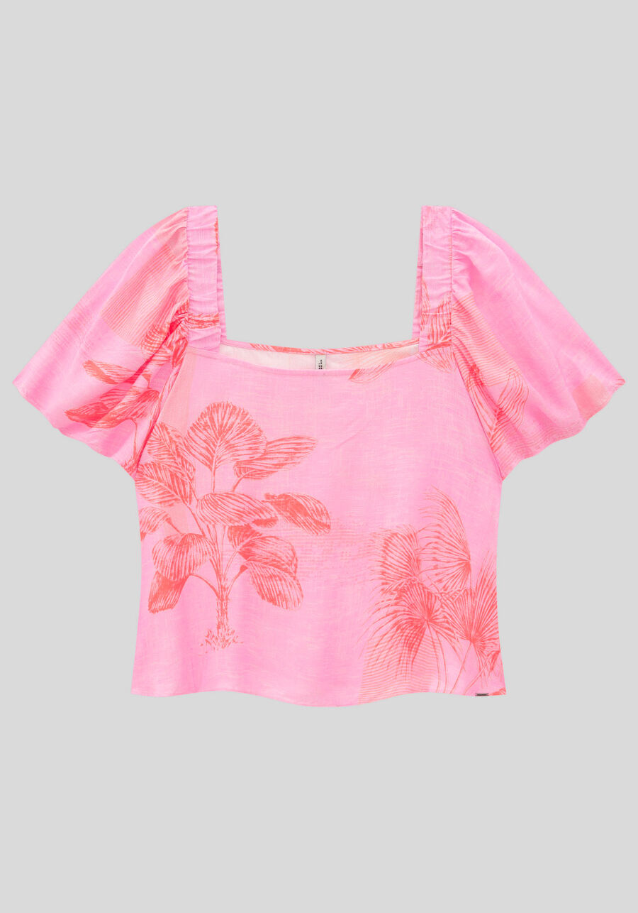 Blusa Plus Size em Viscose com Decote Quadrado, . Blusa Plus Size em Viscose com Decote Quadrado, , large.