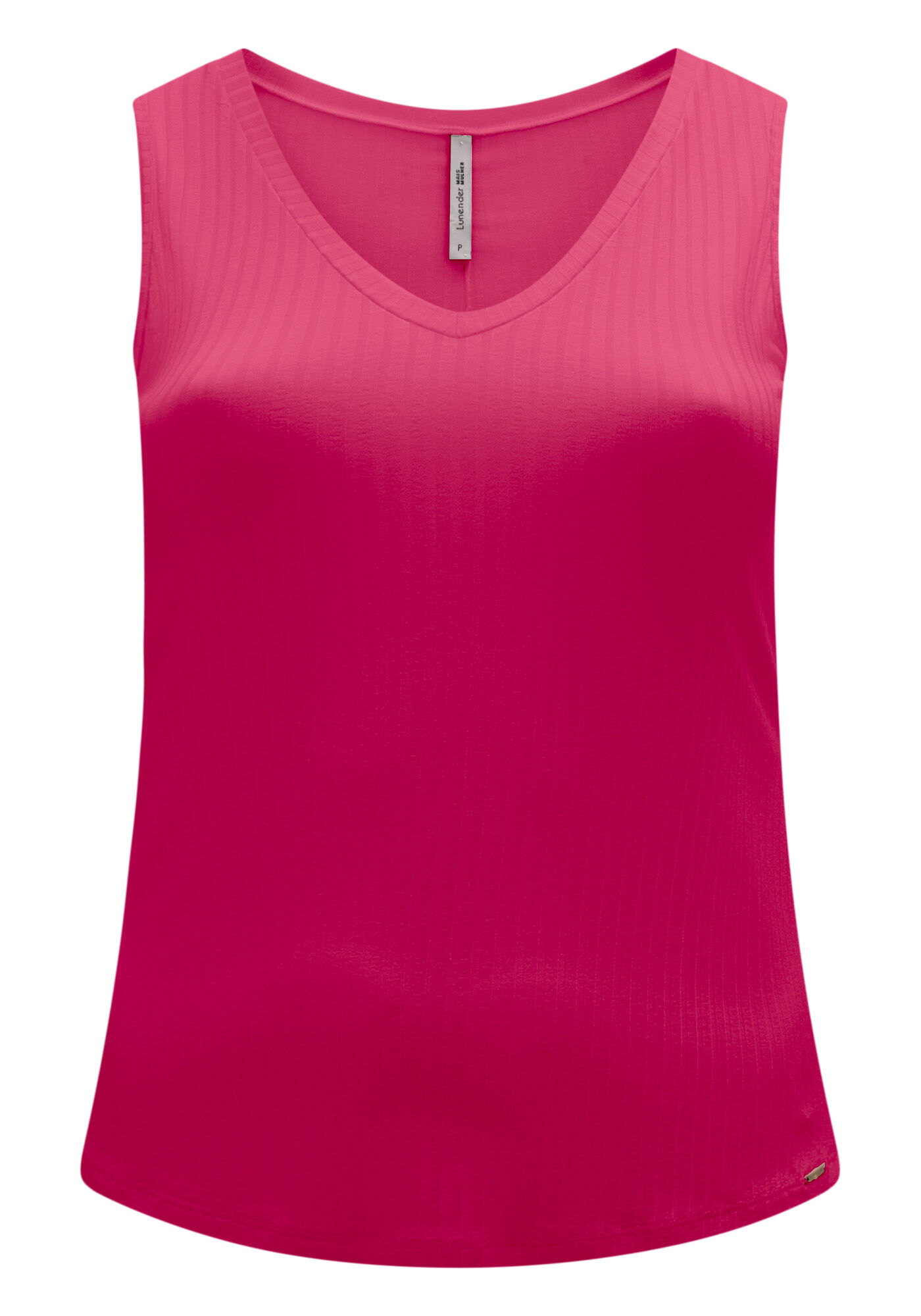 Blusa Regata Canelada De Al&ccedil;as Largas Em Malha De Viscose, , large.