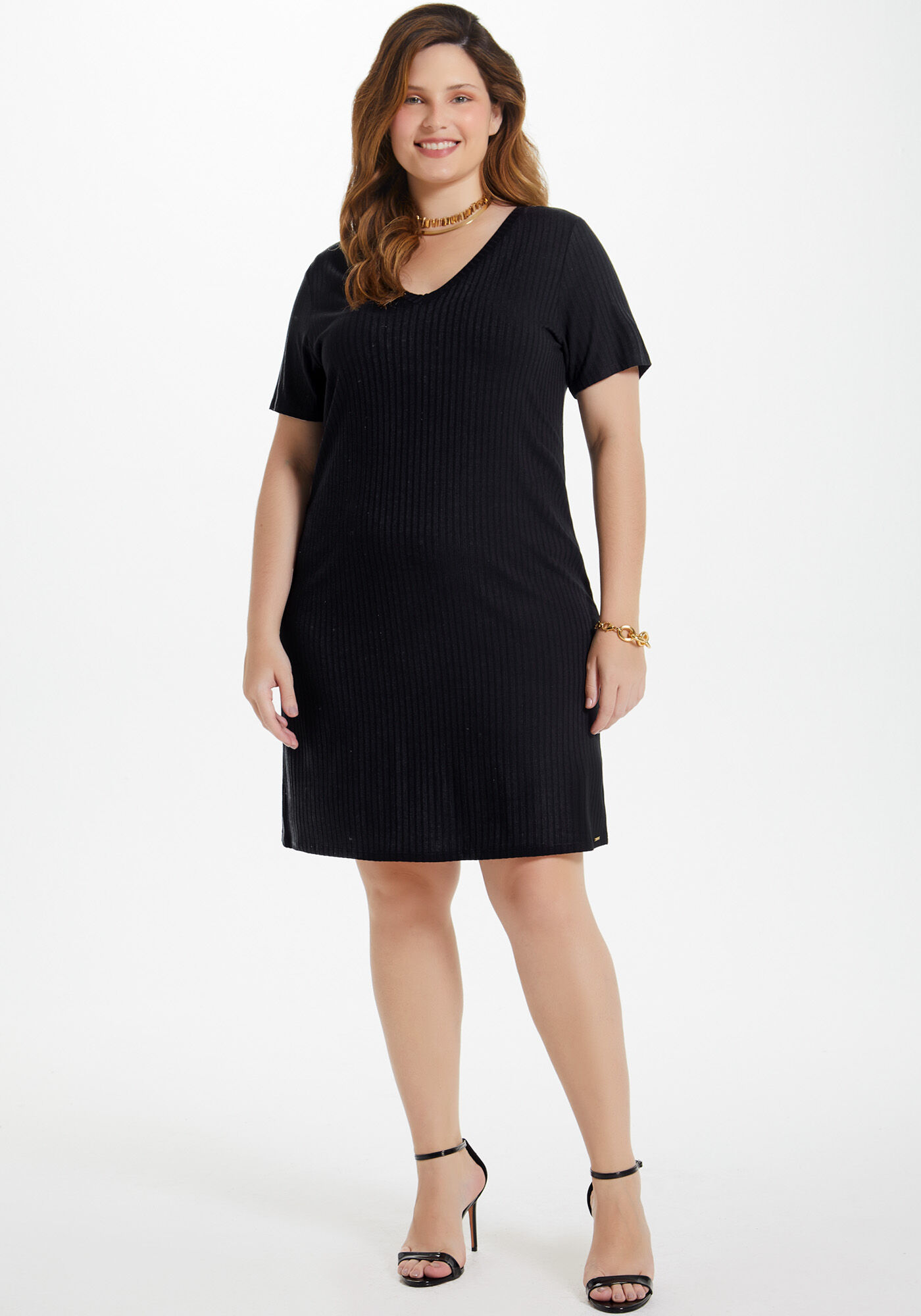 Vestido preto shop basico plus size