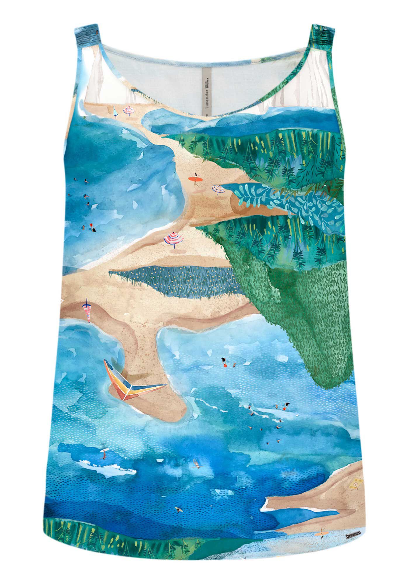 Blusa De Al&ccedil;as Com Decote V Em Viscose Respons&aacute;vel, , large.