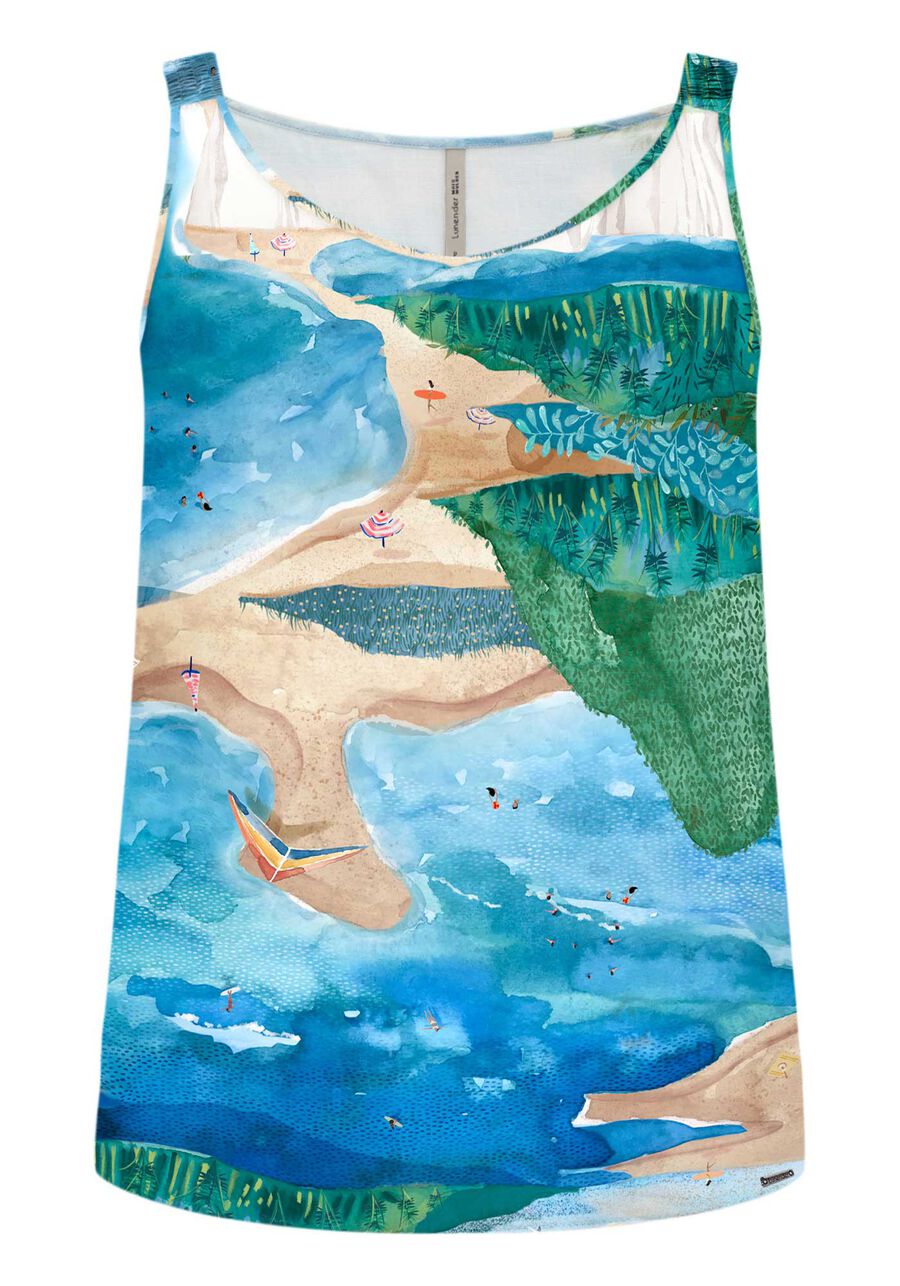 Blusa De Alças Com Decote V Em Viscose Responsável, . Blusa De Alças Com Decote V Em Viscose Responsável, , large.