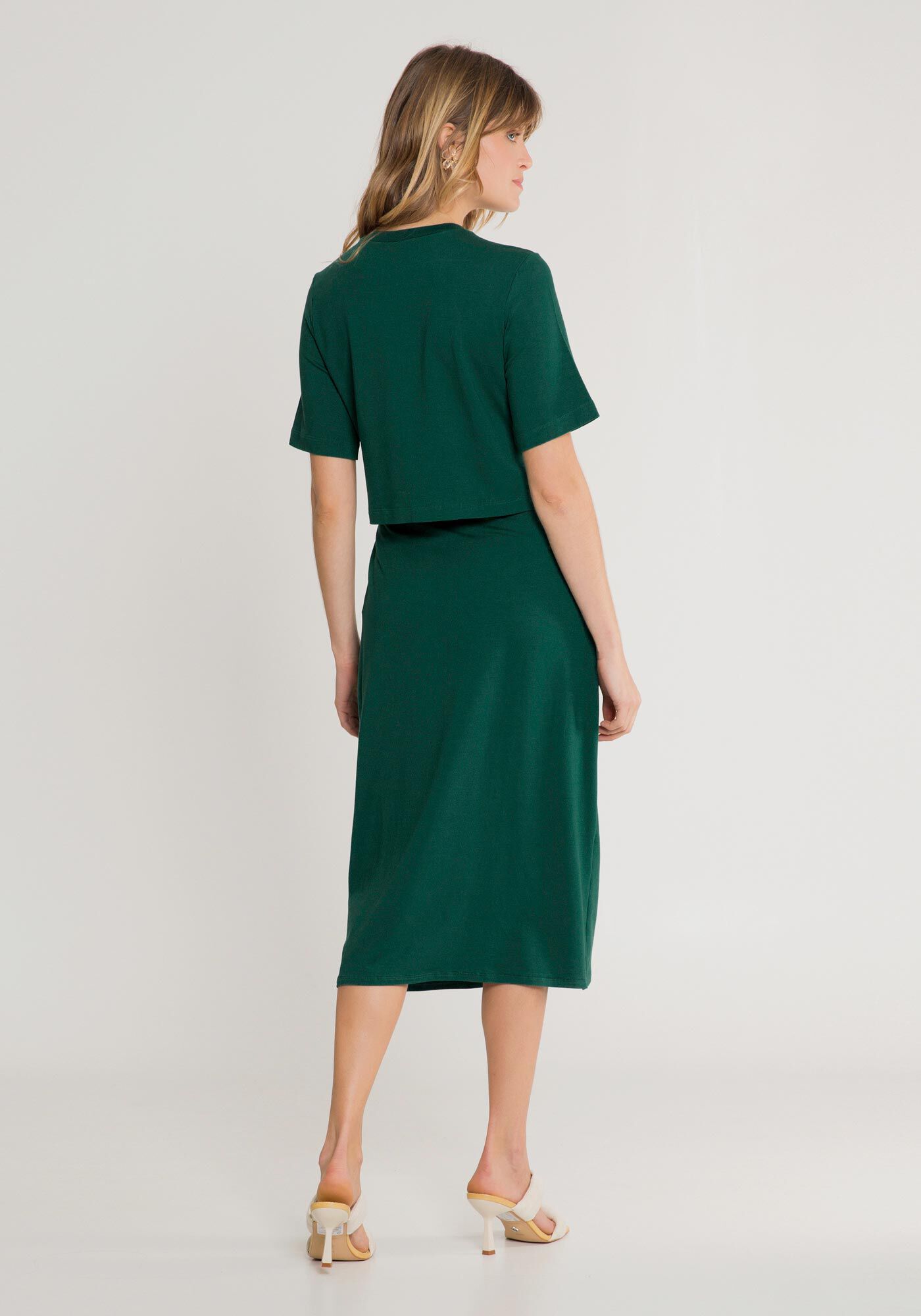 Blusa Cropped em Moletom Viscose B&aacute;sica, , large.