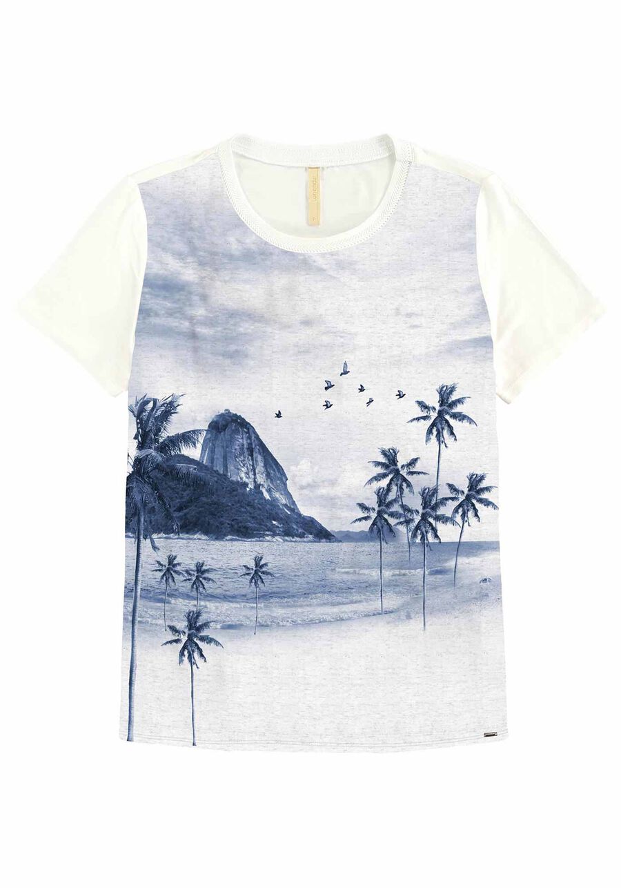 Blusa Estampada em Tecido Crepe e Malha MVS Thirty Plus, BRANCO OFF WHITE. Blusa Estampada em Tecido Crepe e Malha MVS Thirty Plus, BRANCO OFF WHITE, large.