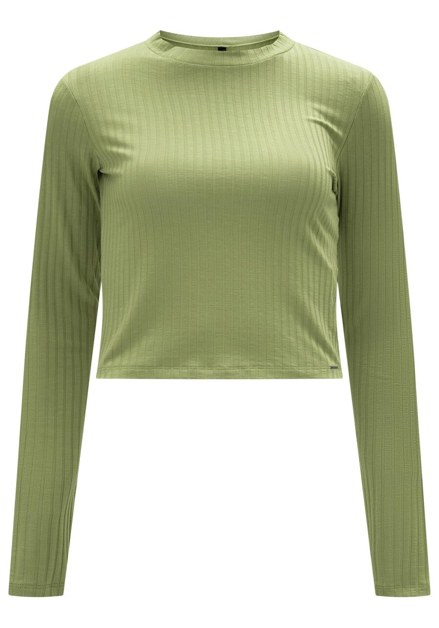 Blusa Manga Longa Canelada Básica com Gola, . Blusa Manga Longa Canelada Básica com Gola, , large.