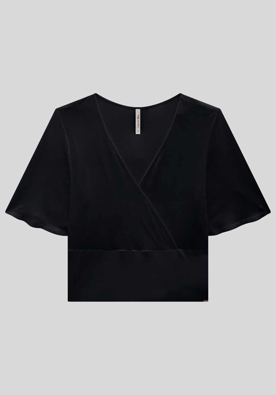 Blusa Plus Size em Malha com Decote Transpassado, , large.